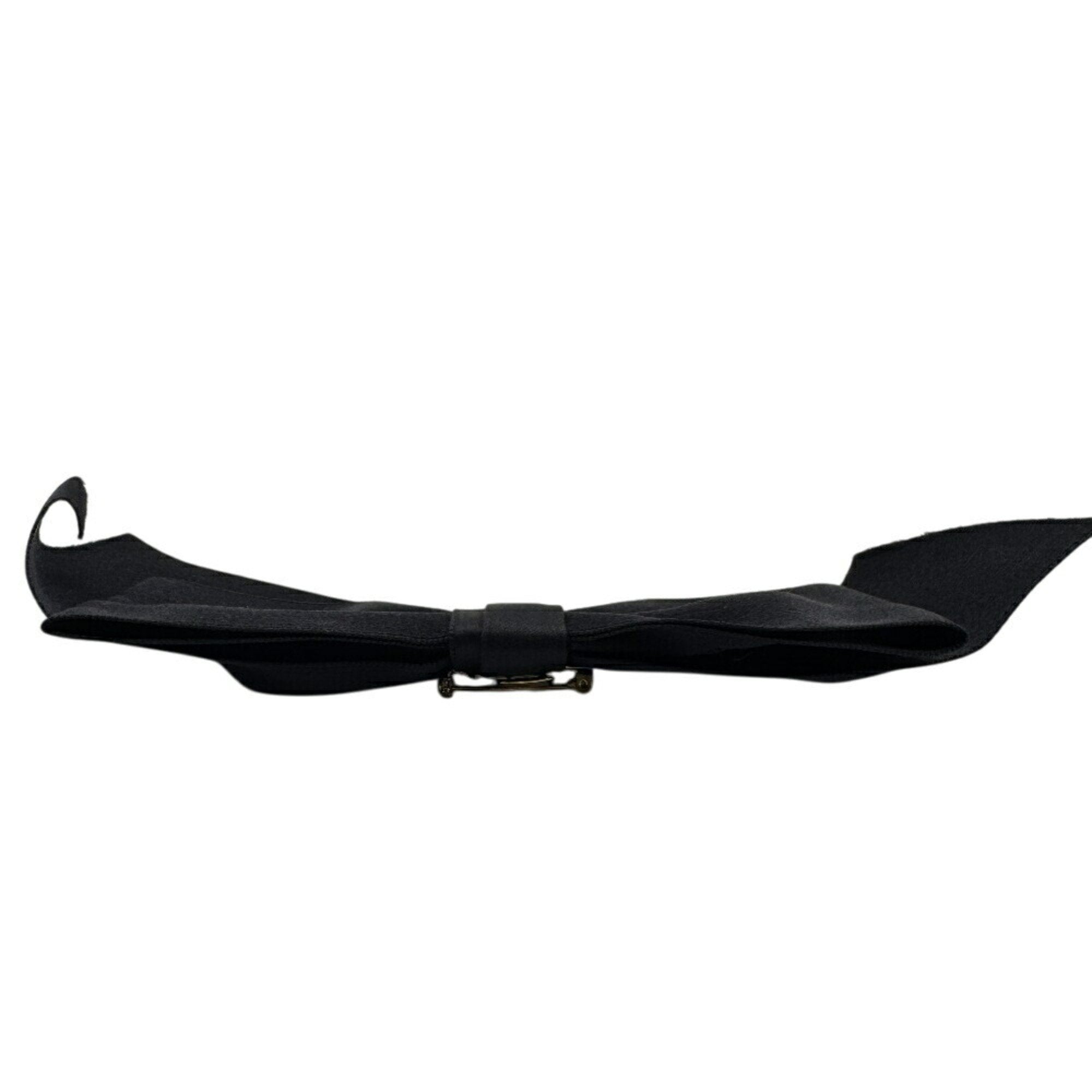 Brooch Metal Ribbon Black