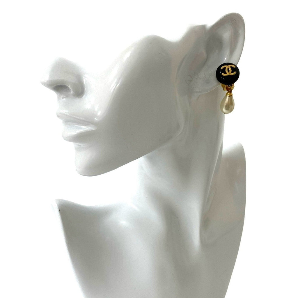 CC Logo Clip-On Earrings Metal