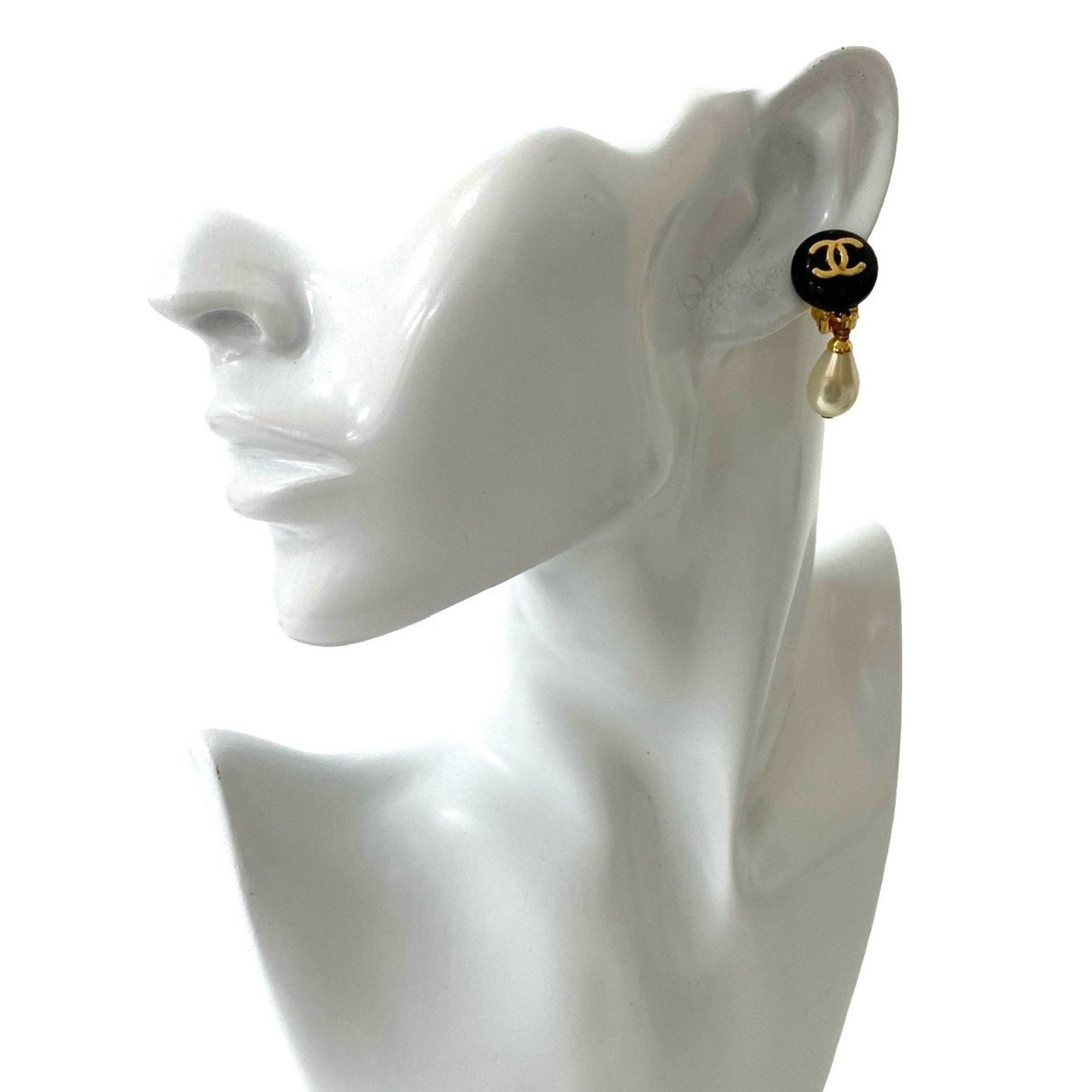 CC Logo Clip-On Earrings Metal