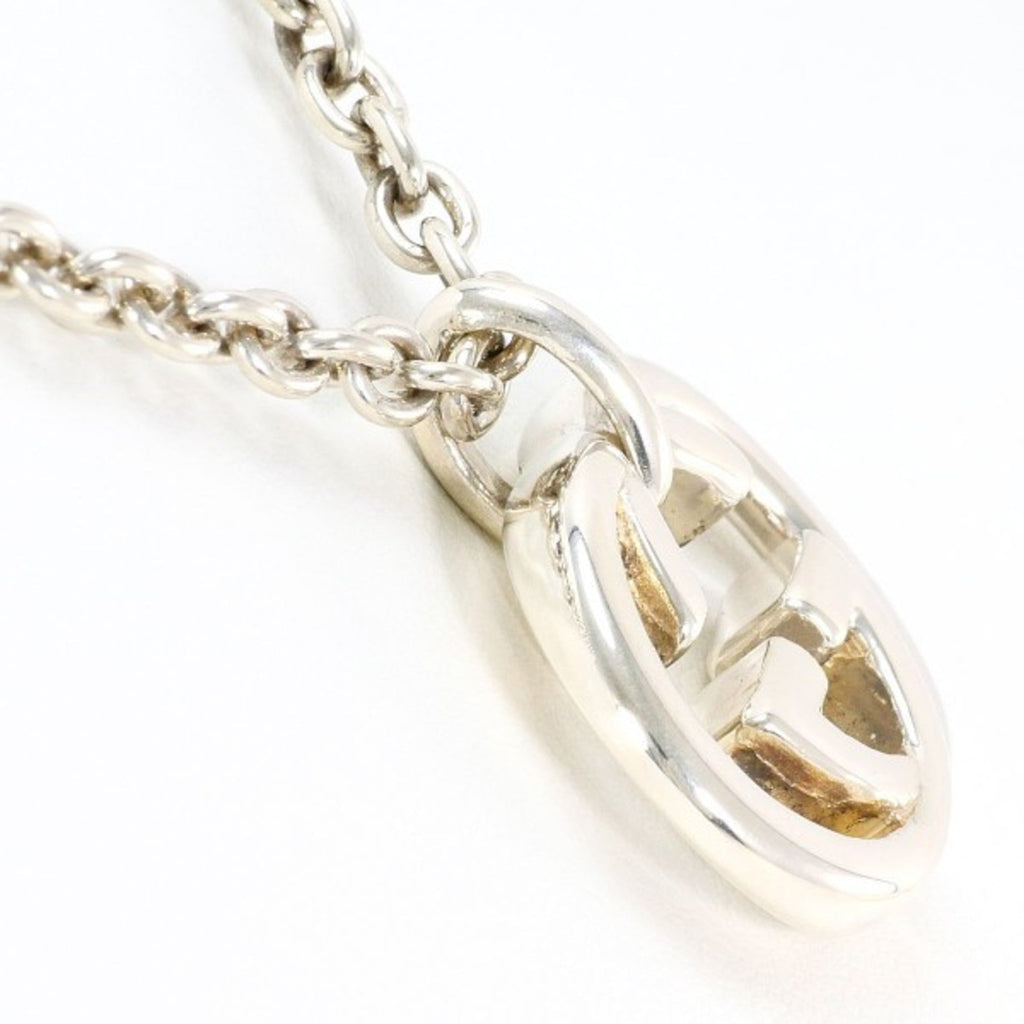 Interlocking G Pendant Necklace Sterling Silver