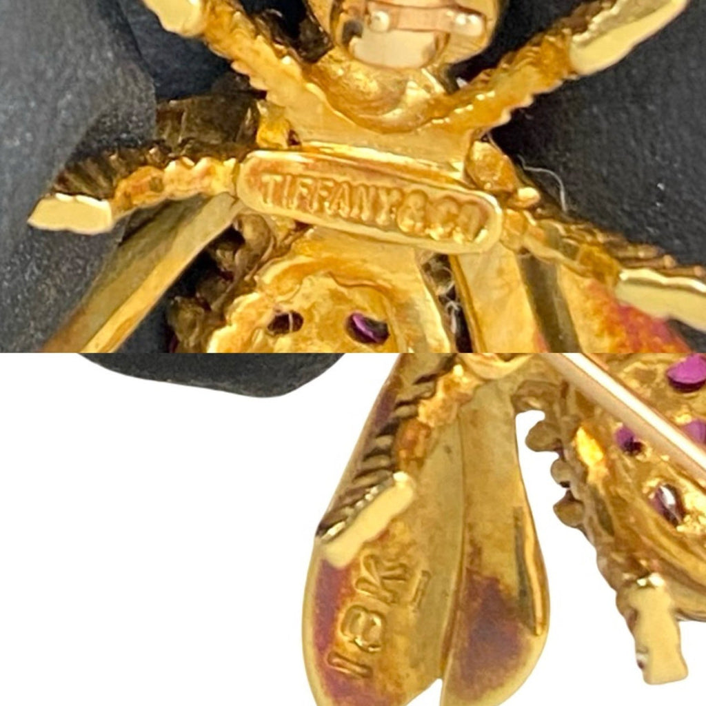 Bee Motif Brooch 18K Yellow Gold and Diamond