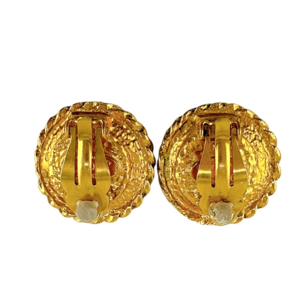 Clip-On Earrings Pearl Clip-On Gold-Tone Metal