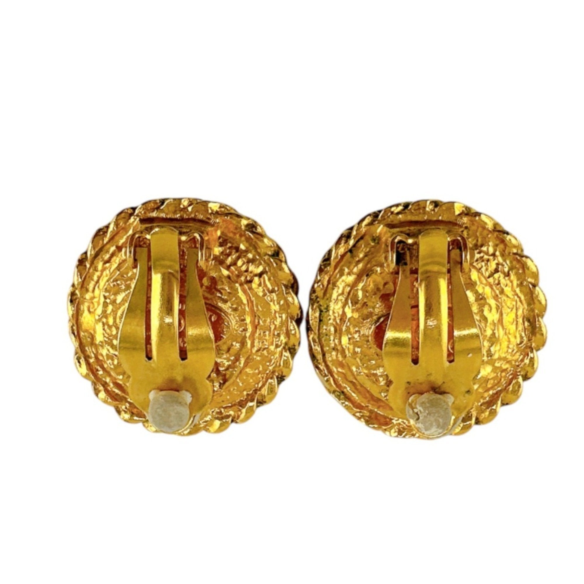 Clip-On Earrings Pearl Clip-On Gold-Tone Metal