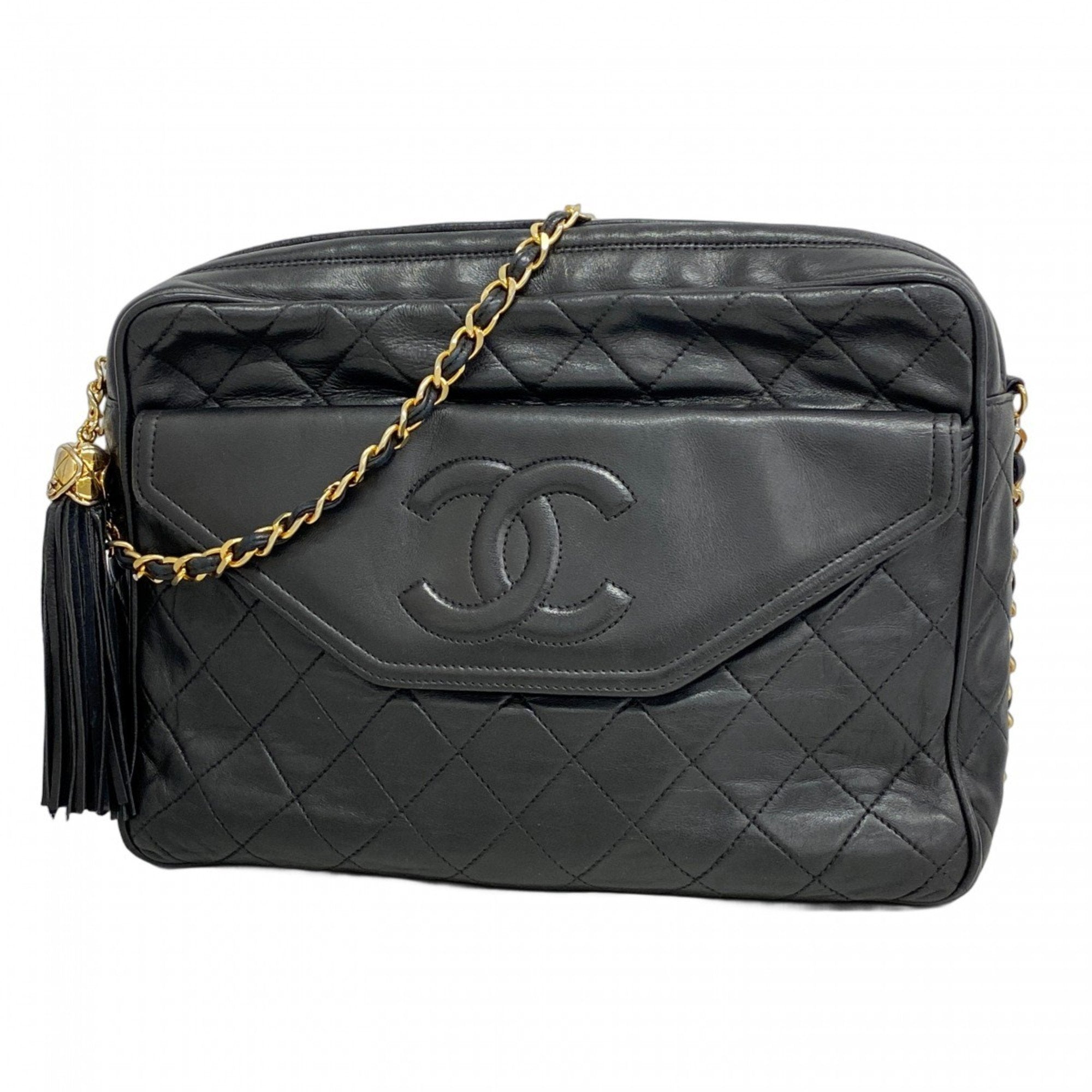 Vintage Front Pocket Camera Bag Quilted Lambskin Medium
