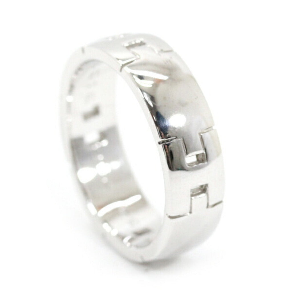 Hercules Wide H Motif Ring 18K White Gold