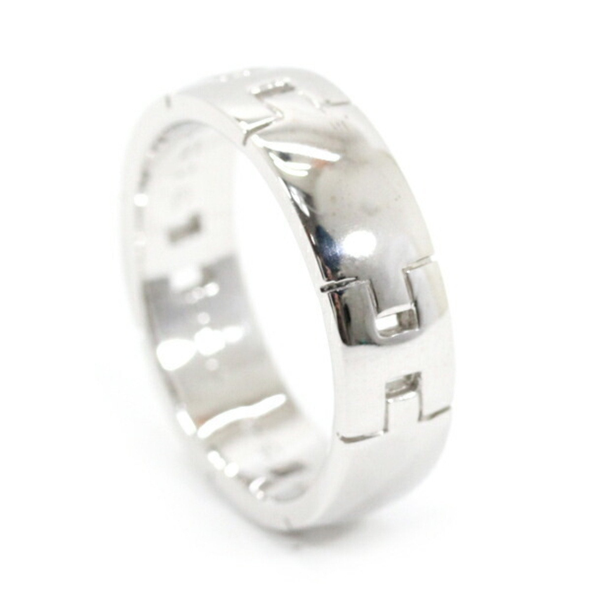 Hercules Wide H Motif Ring 18K White Gold