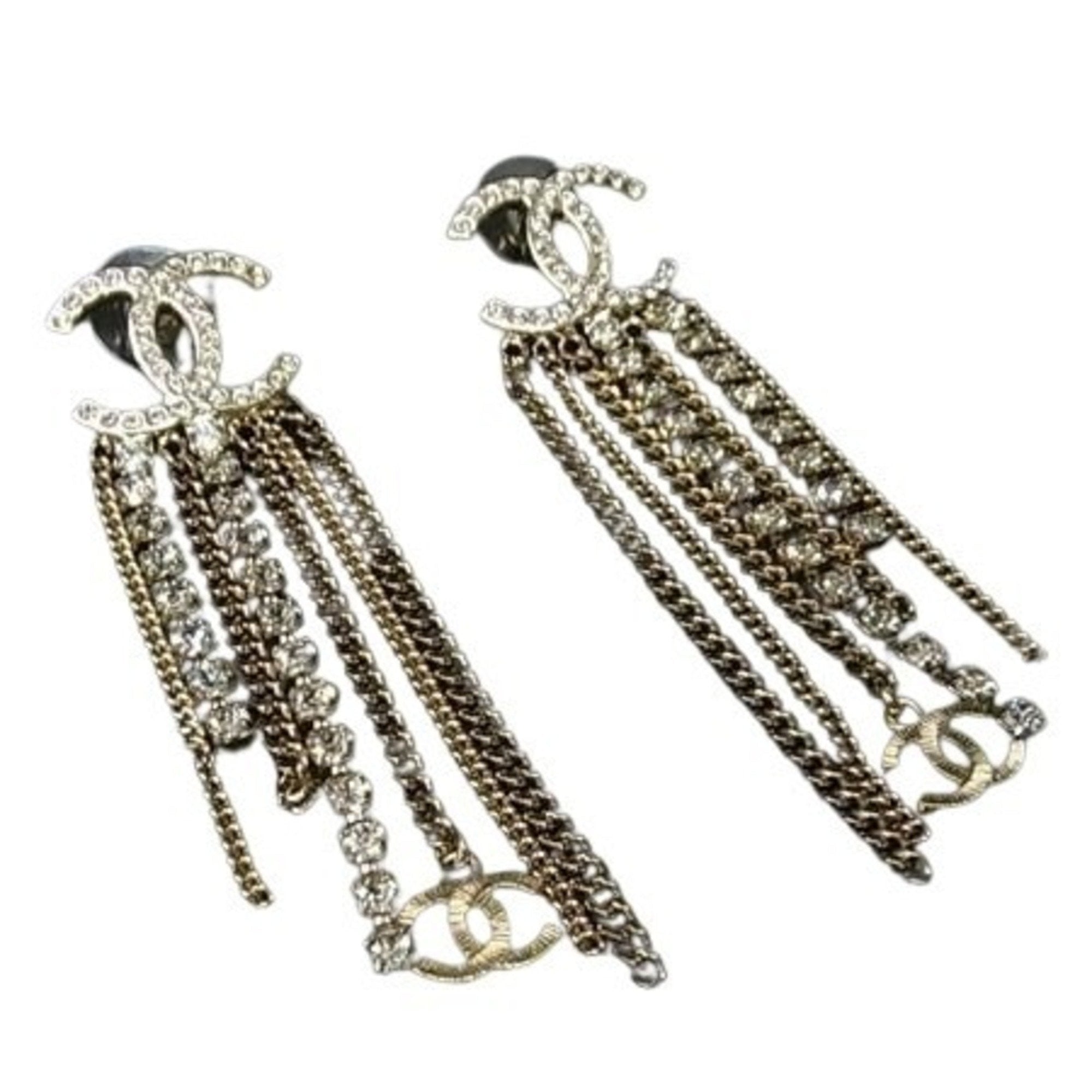 CC Logo Earrings Gold-Tone Metal Gold-Tone Metal