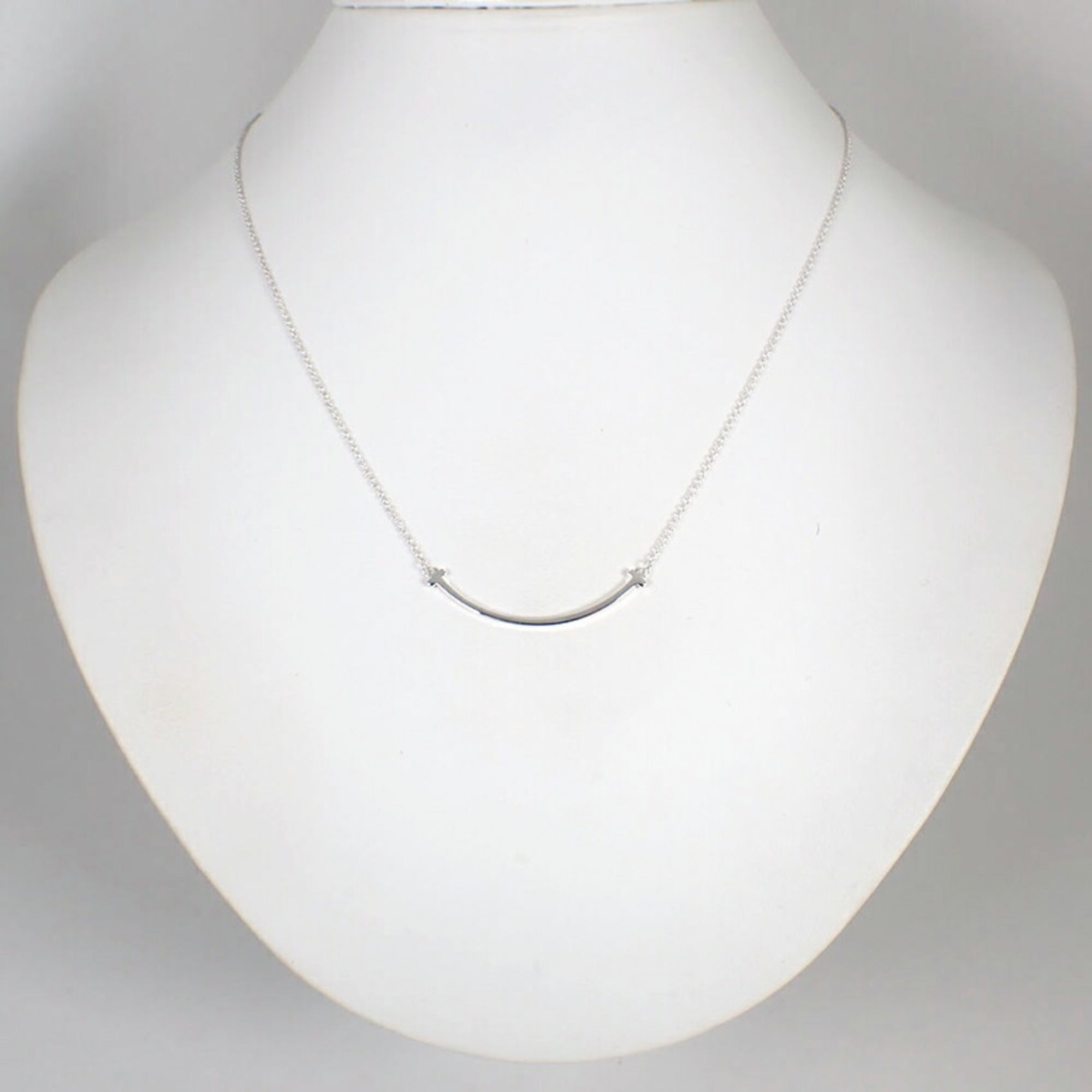 T Smile Pendant Necklace Sterling Silver