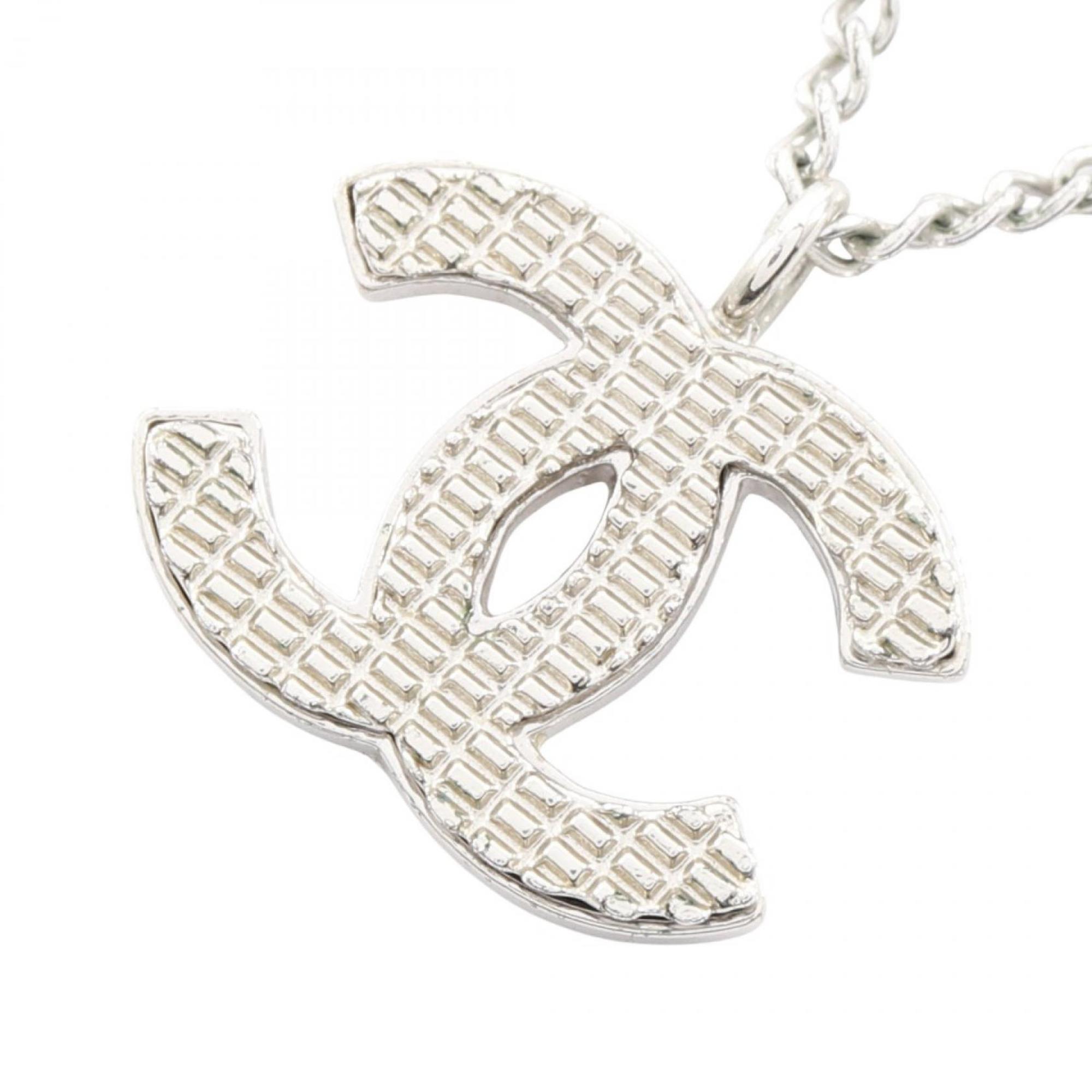 CC Logo Pendant Necklace Sterling Silver
