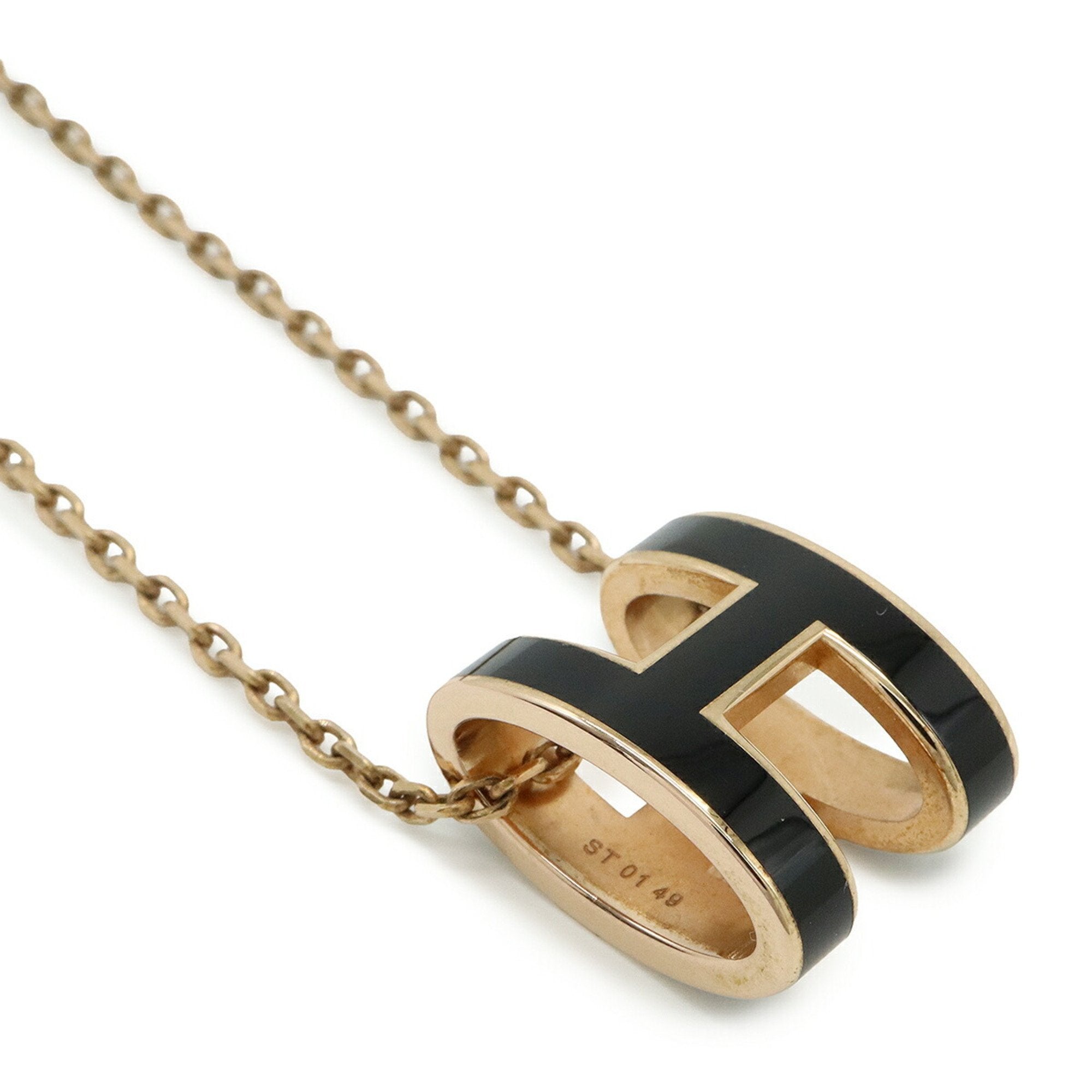 Pop H Pendant Necklace Gold-Tone Metal