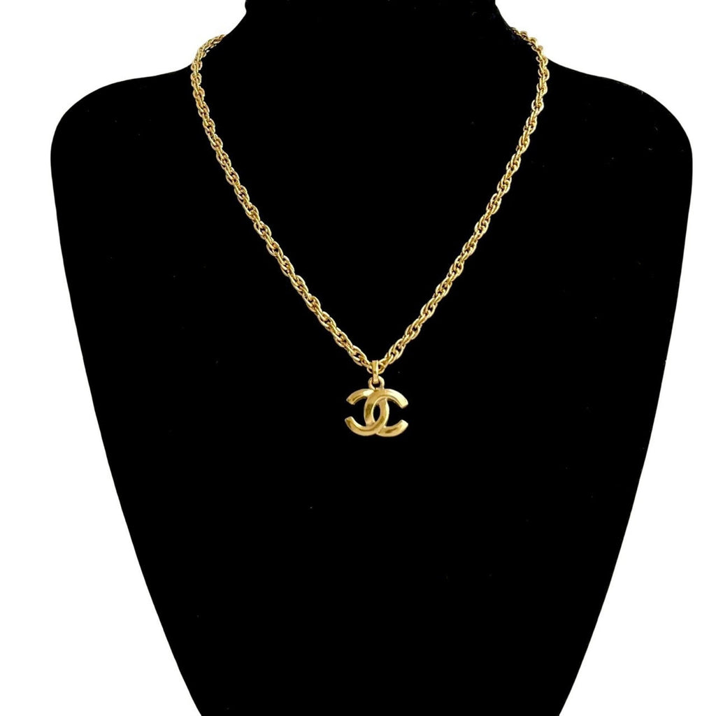 CC Logo Pendant Necklace Metal
