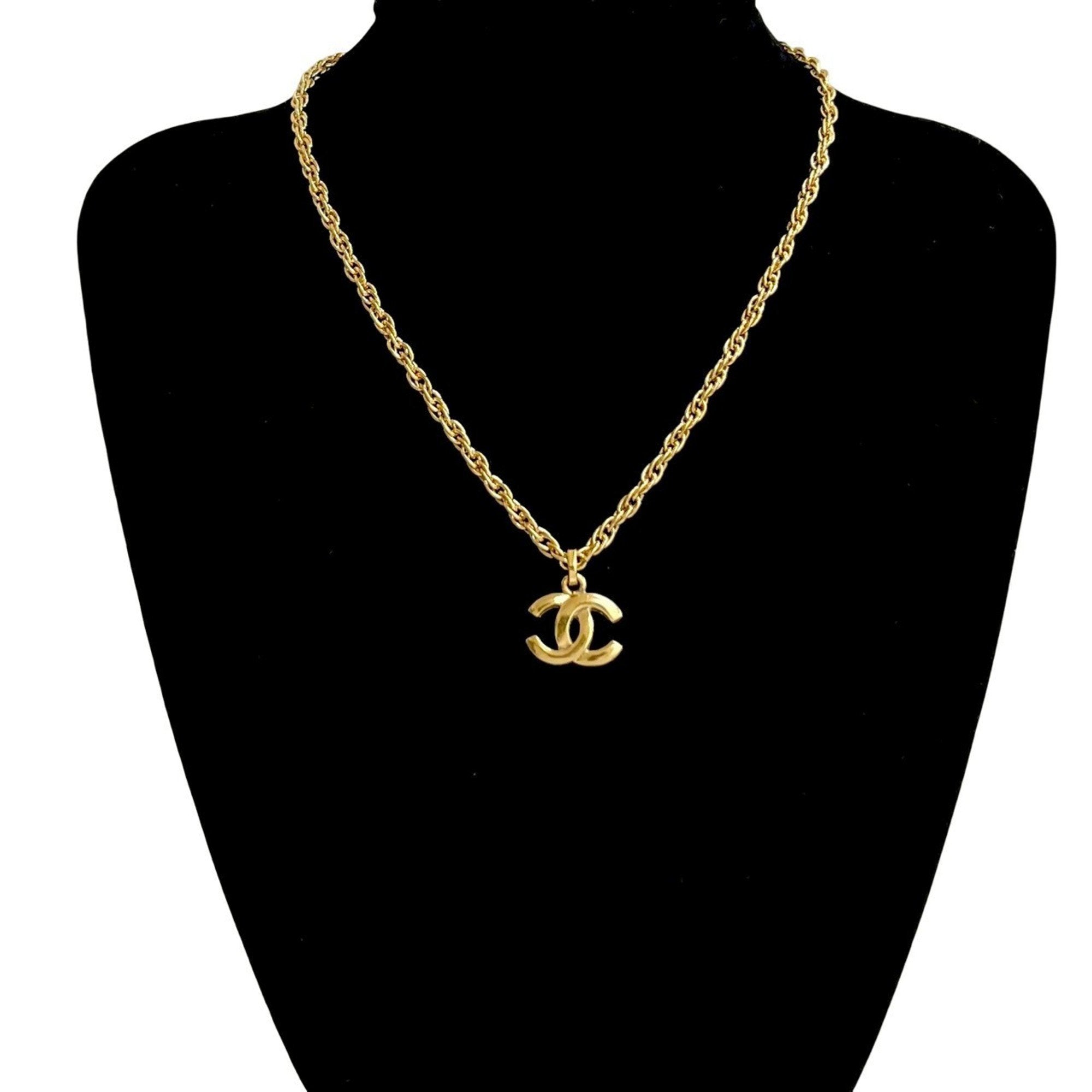 CC Logo Pendant Necklace Metal