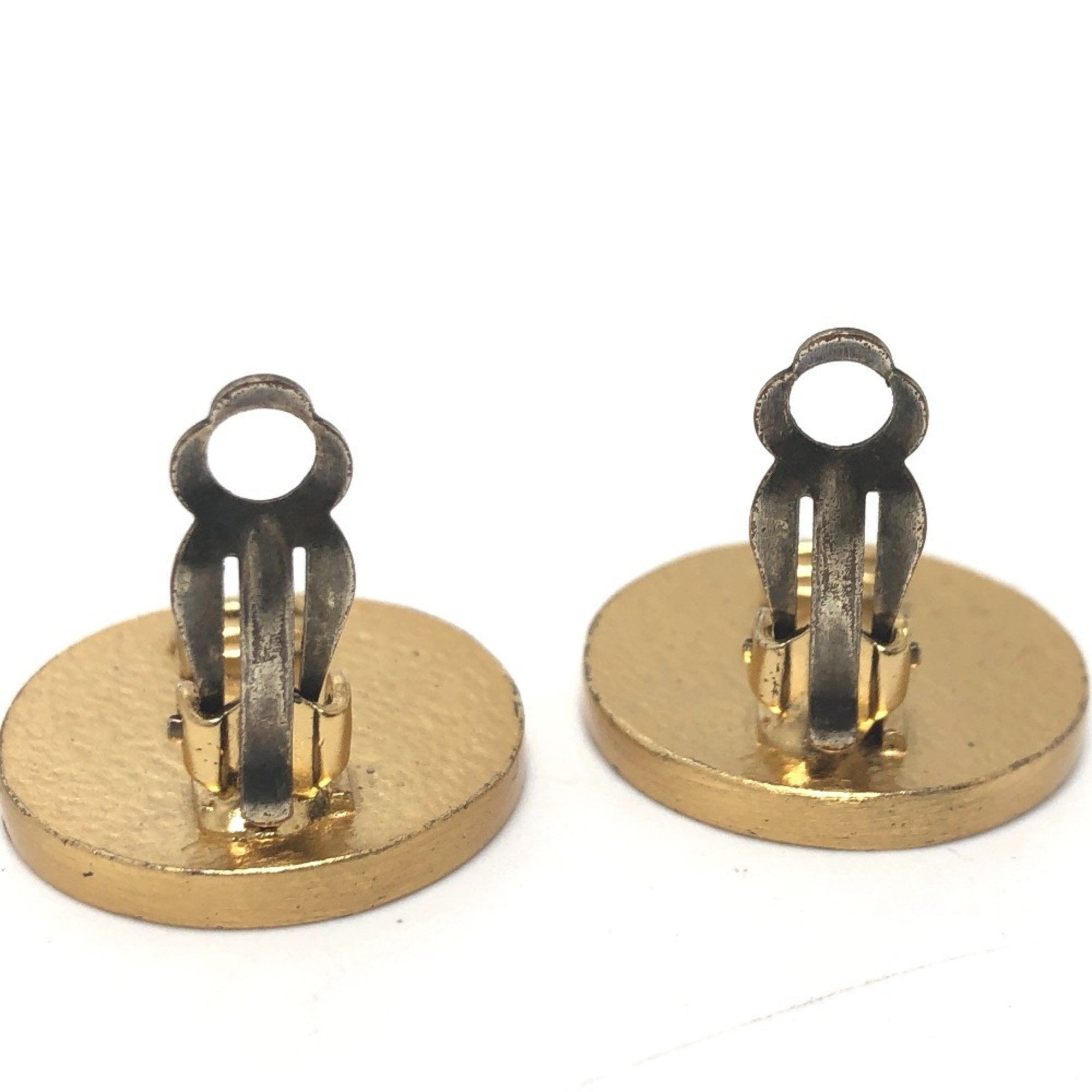 CC Logo Clip-On Earrings Gold-Tone Metal Gold-Tone Metal