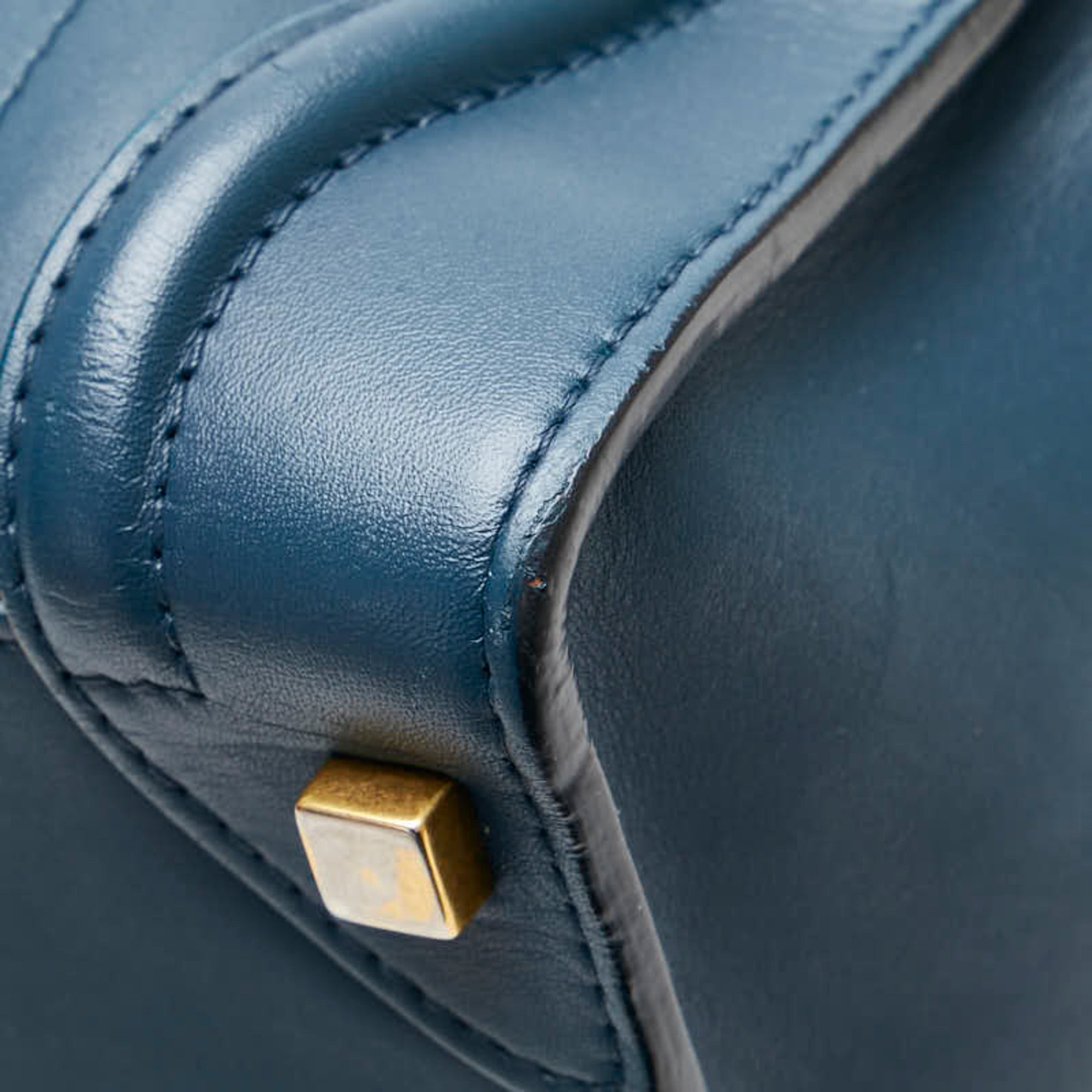 Bicolor Luggage Bag Leather Micro