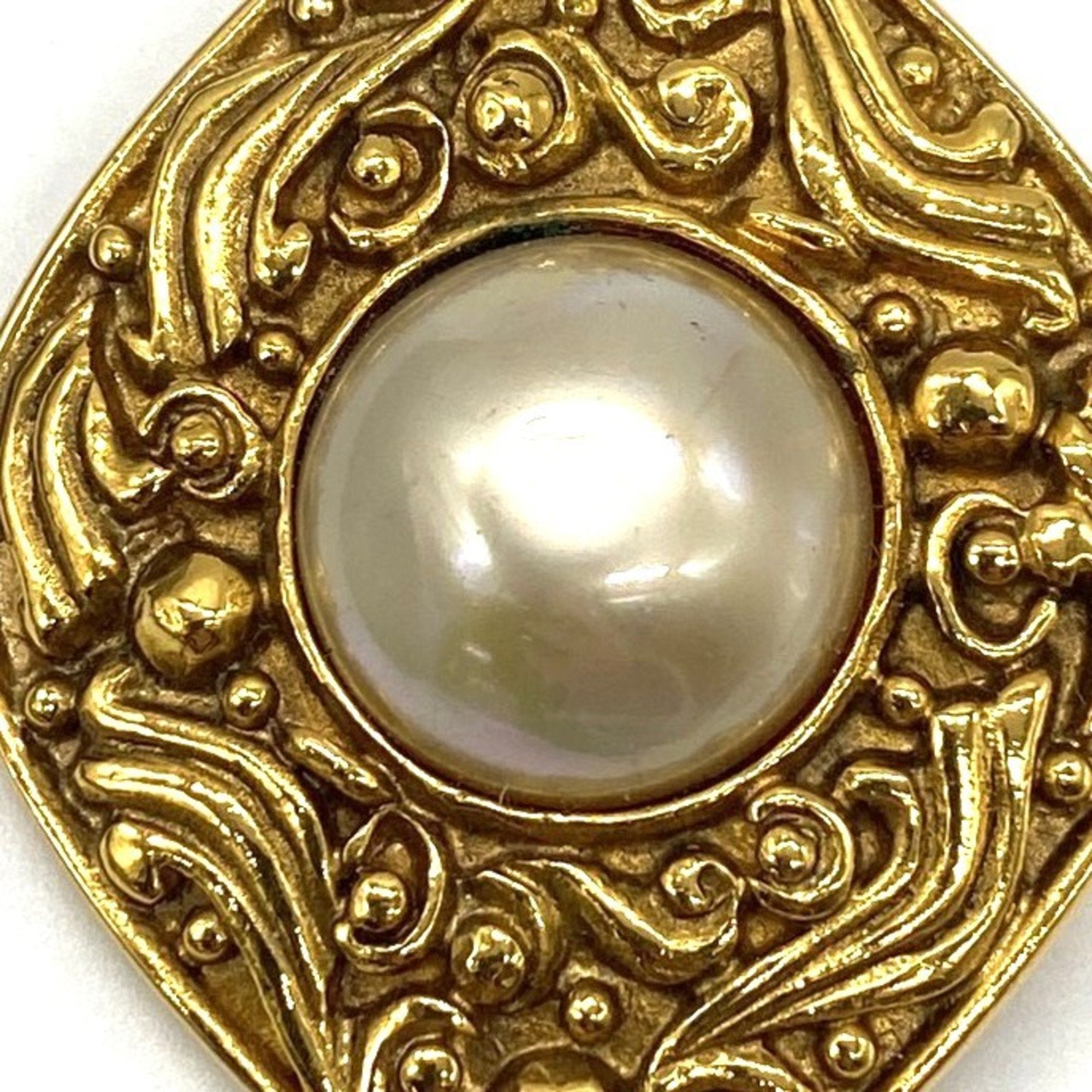 Brooch Metal with Pearl