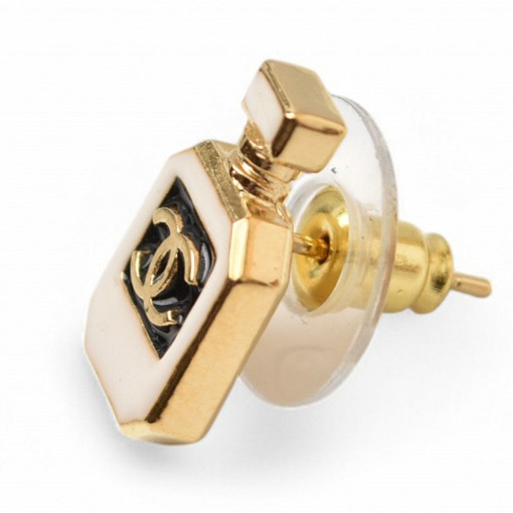 CC Logo Earrings Metal Gold-Tone Metal