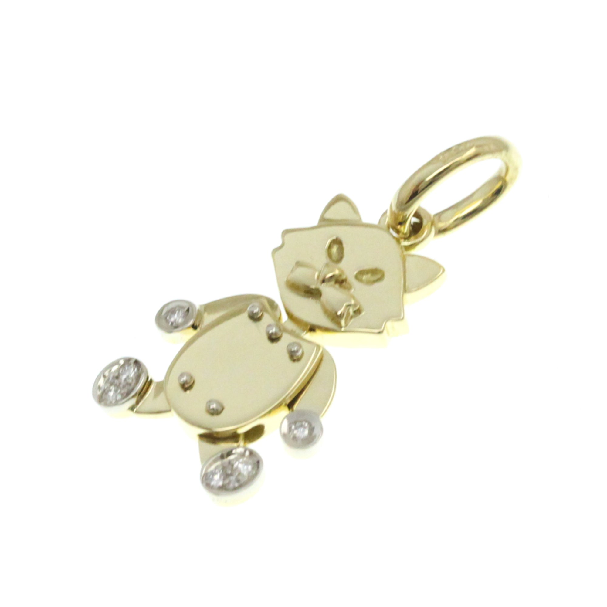 Necklace 18K Yellow Gold with Diamond Charm