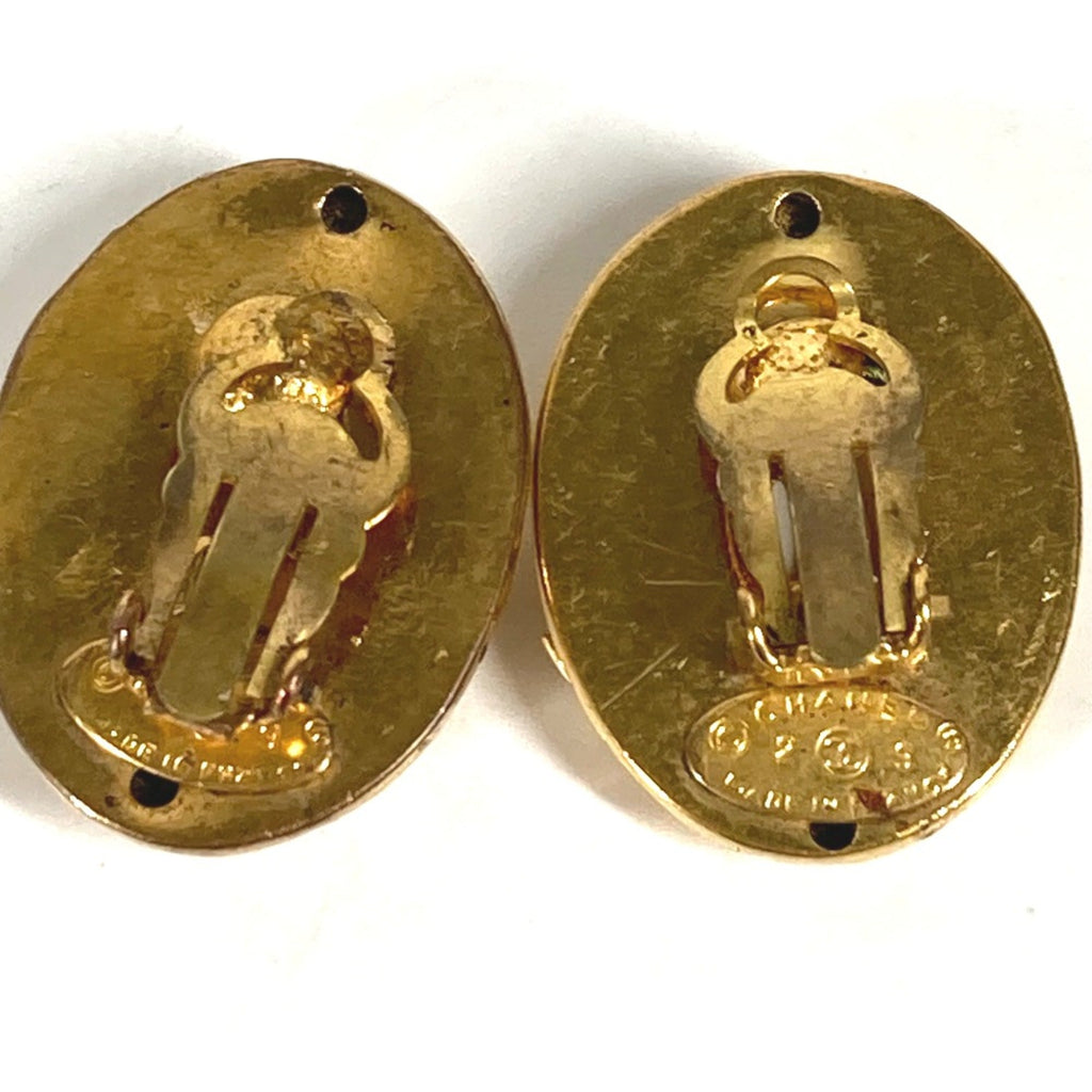 Vintage Earrings Gold-Tone Metal
