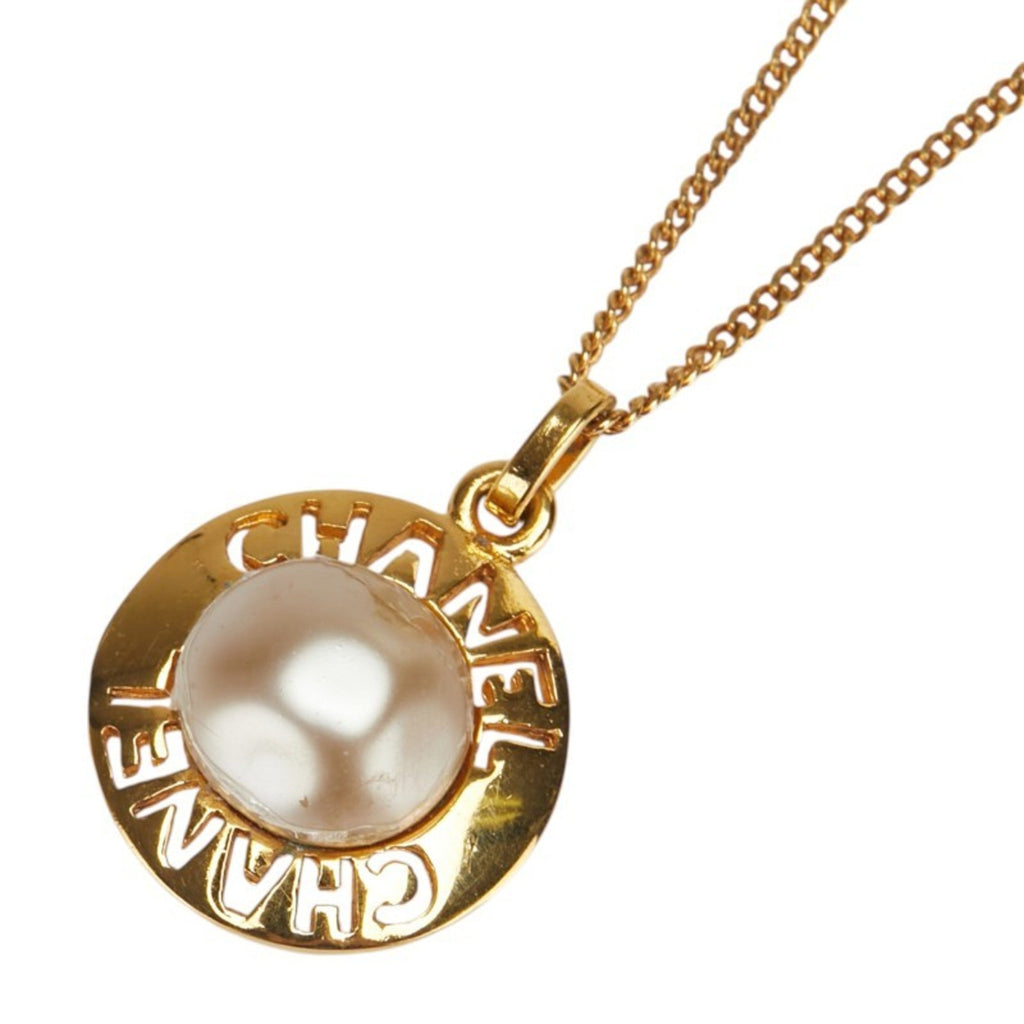 Pendant Necklace Metal With Pearl