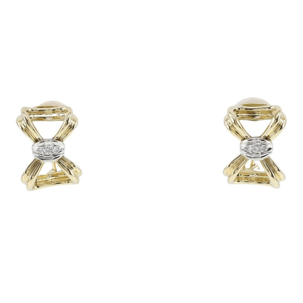 Earrings Platinum and 18K Yellow Gold