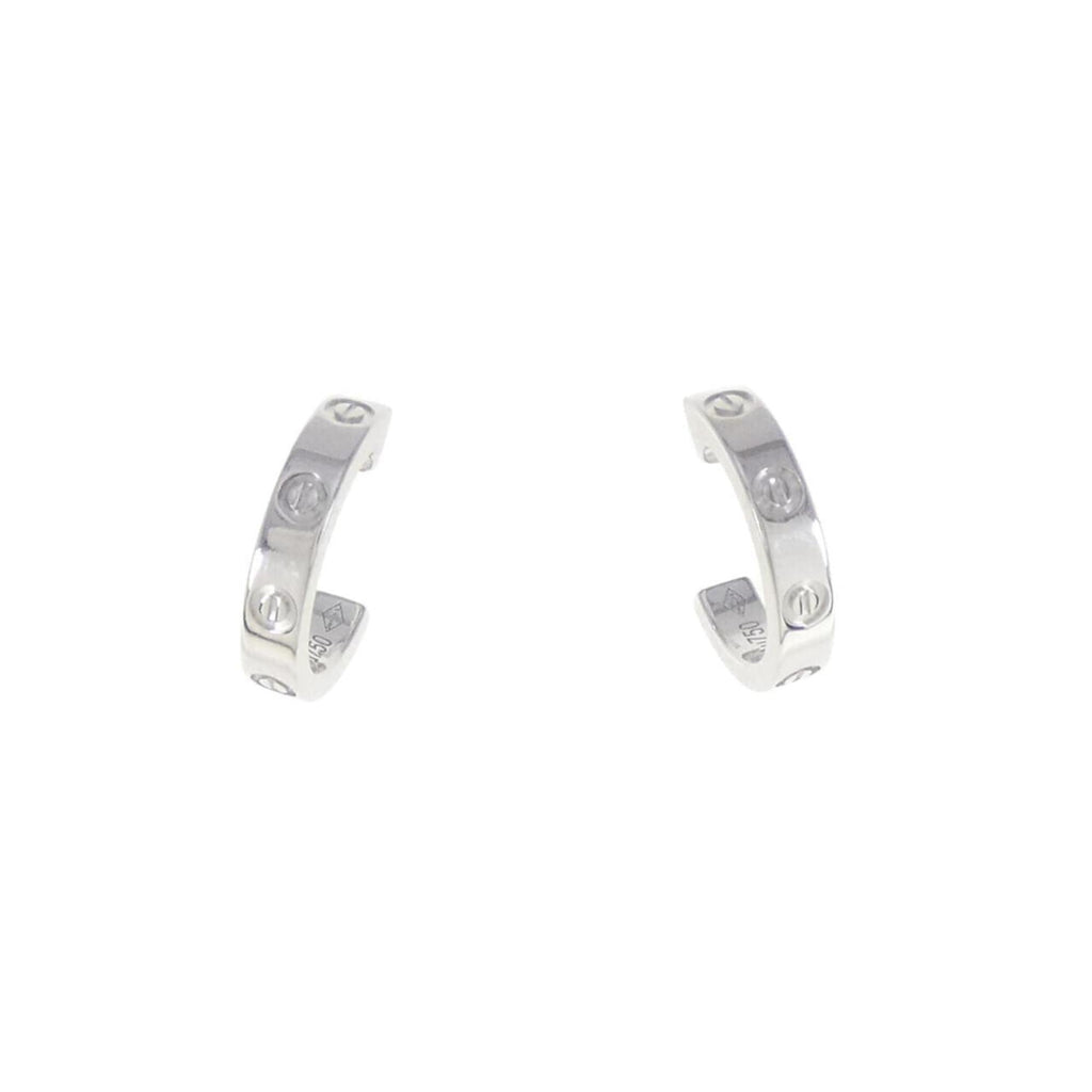 Love Stud Earrings 18K White Gold Mini 18K White Gold
