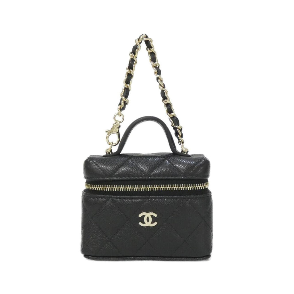 Charm Black Leather Handbag Charm