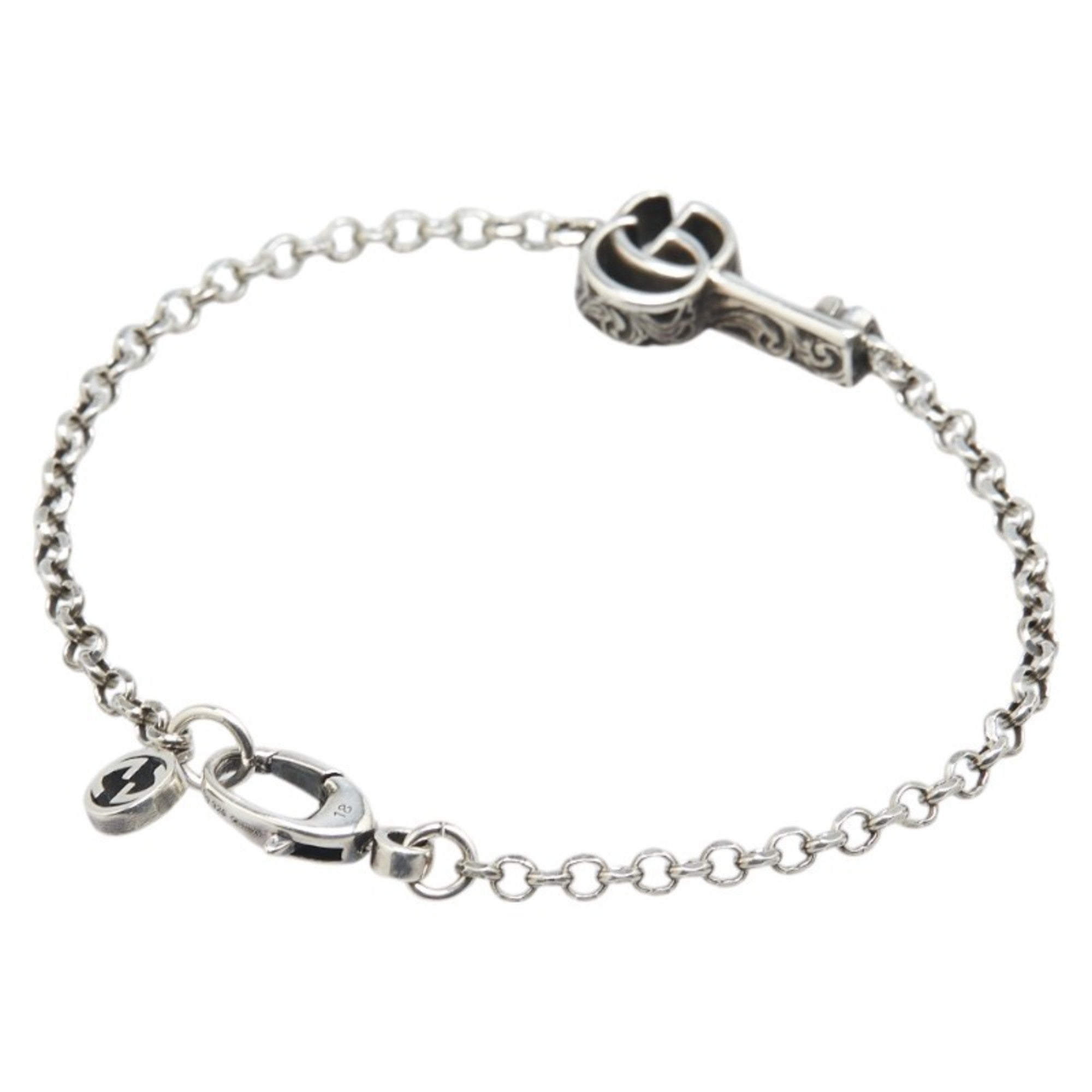 Double G Key Bracelet Sterling Silver