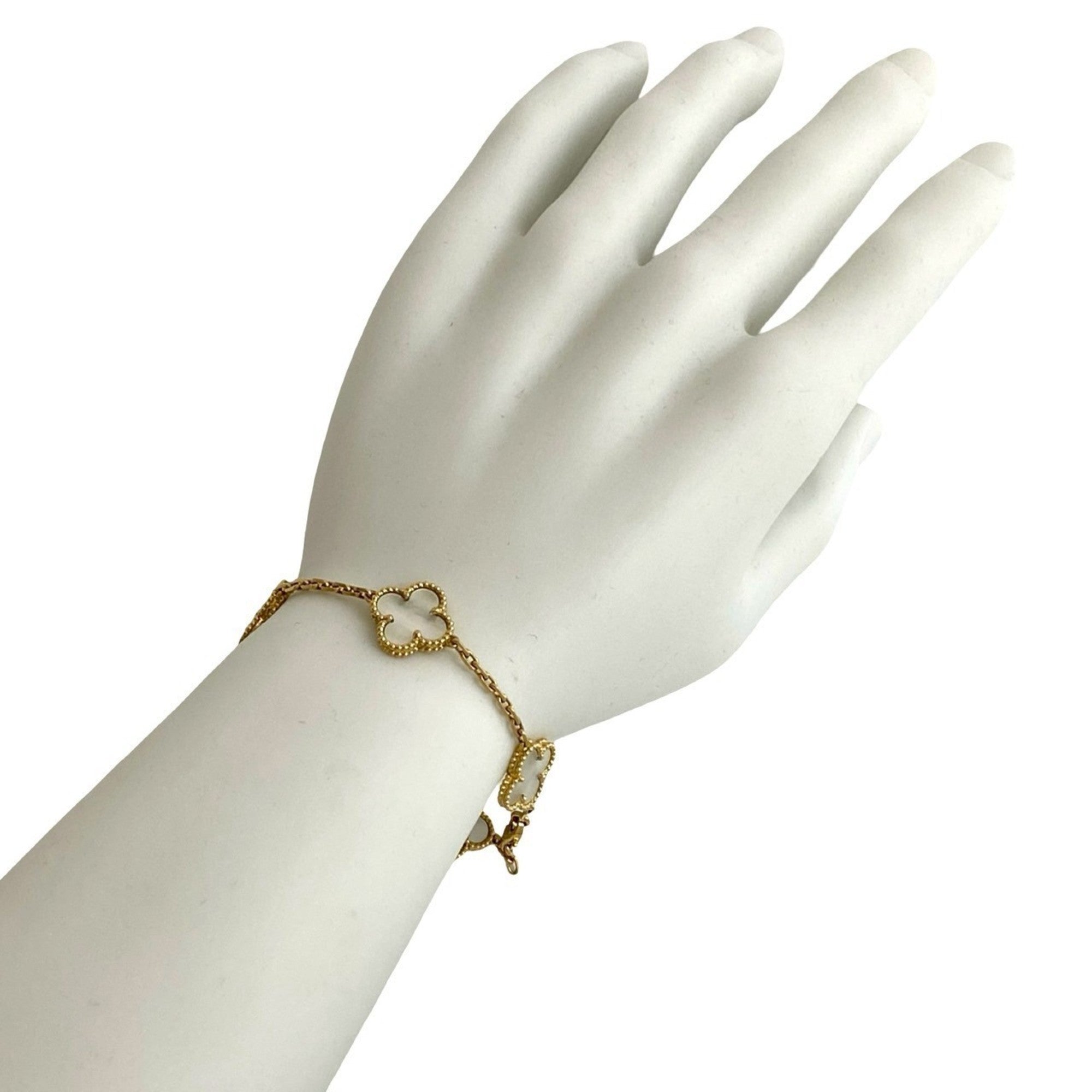 Alhambra Bracelet 18K Yellow Gold and 18K White Gold