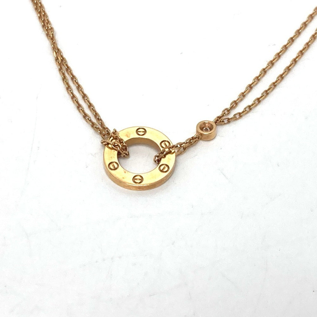 Love Pendant Necklace 18K Rose Gold with Diamond