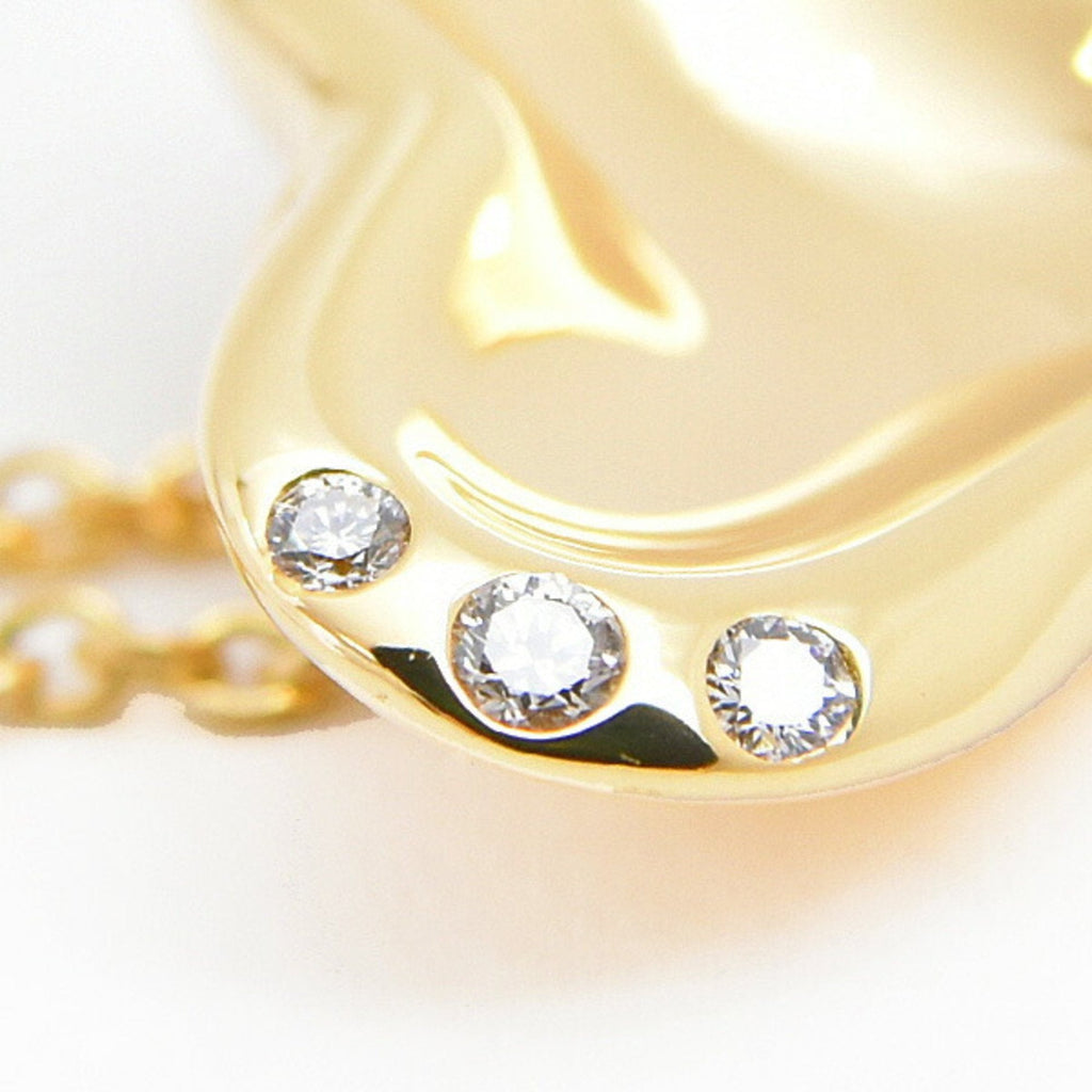 Full Heart Pendant Necklace 18K Yellow Gold with Diamond
