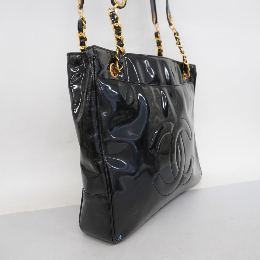 Vintage Timeless Chain Shoulder Bag Patent Medium