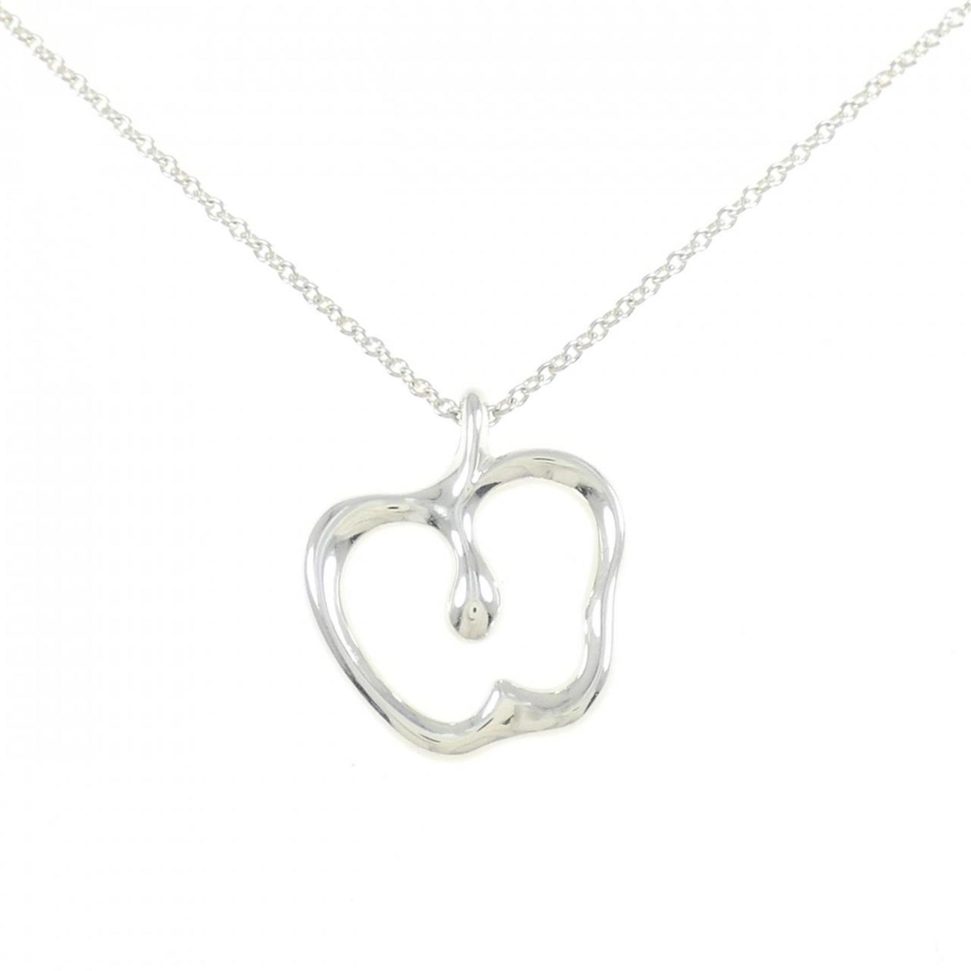 Apple Pendant Necklace Sterling Silver Small