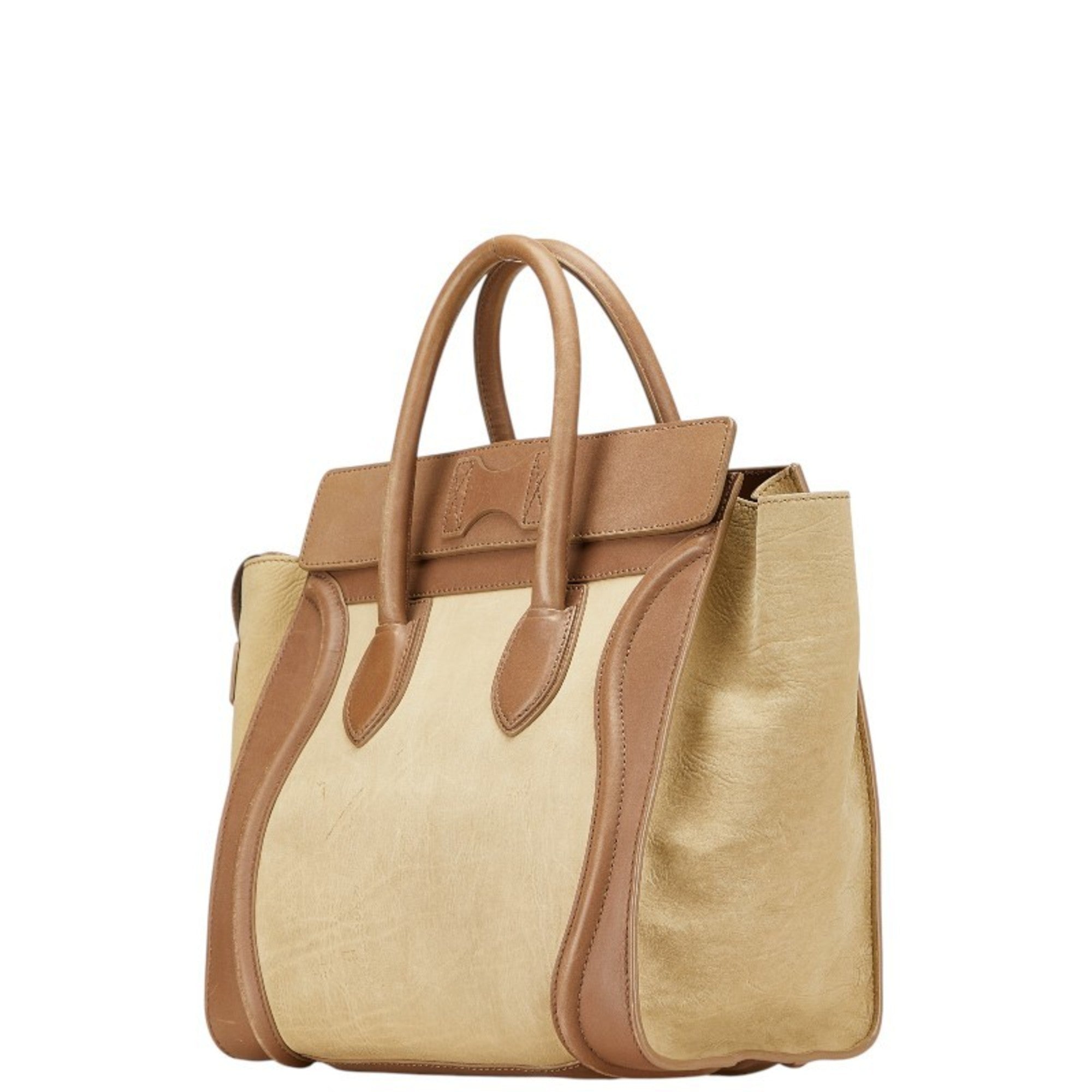 Tricolor Luggage Bag Nubuck Mini