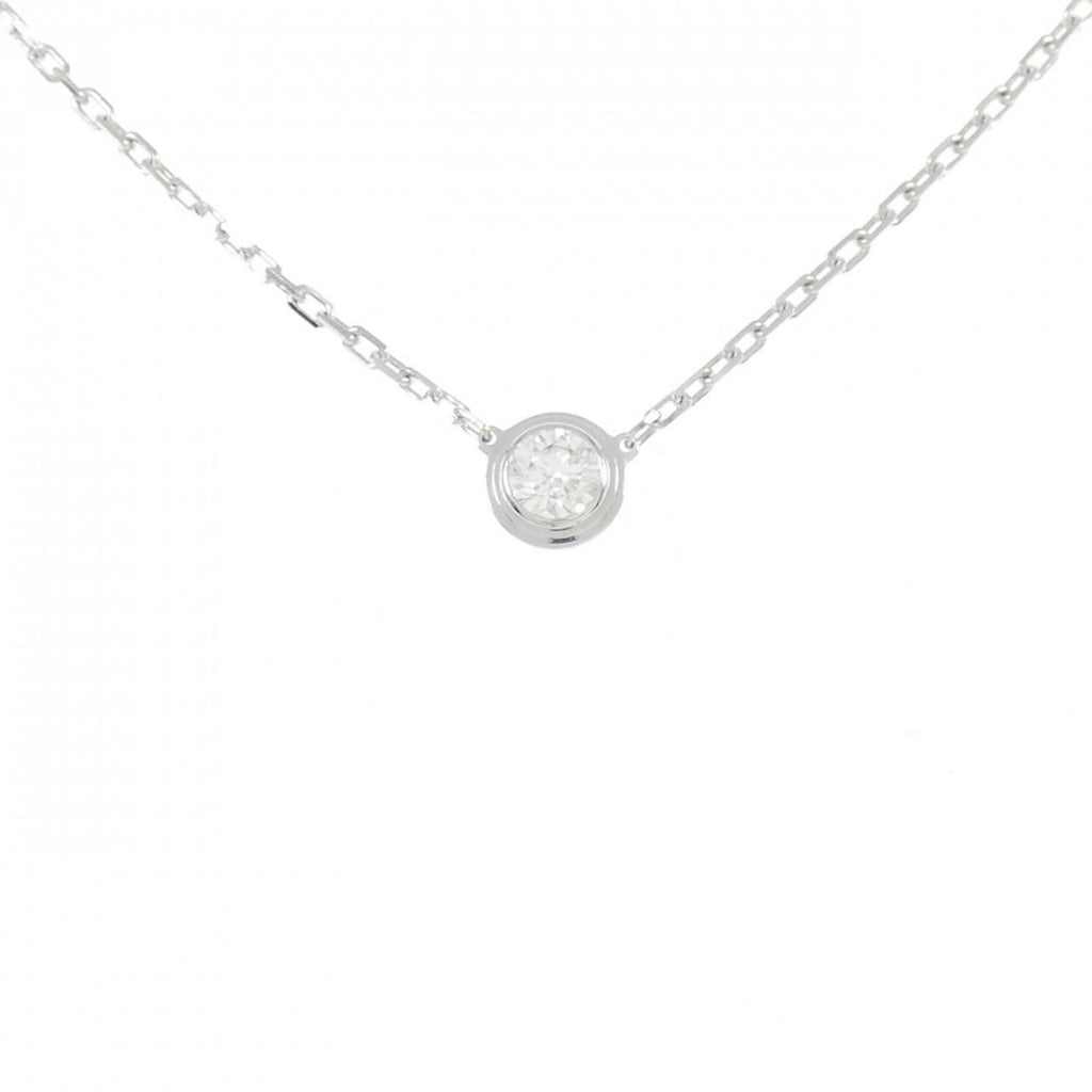 Pendant Necklace 18K White Gold Large with Diamond
