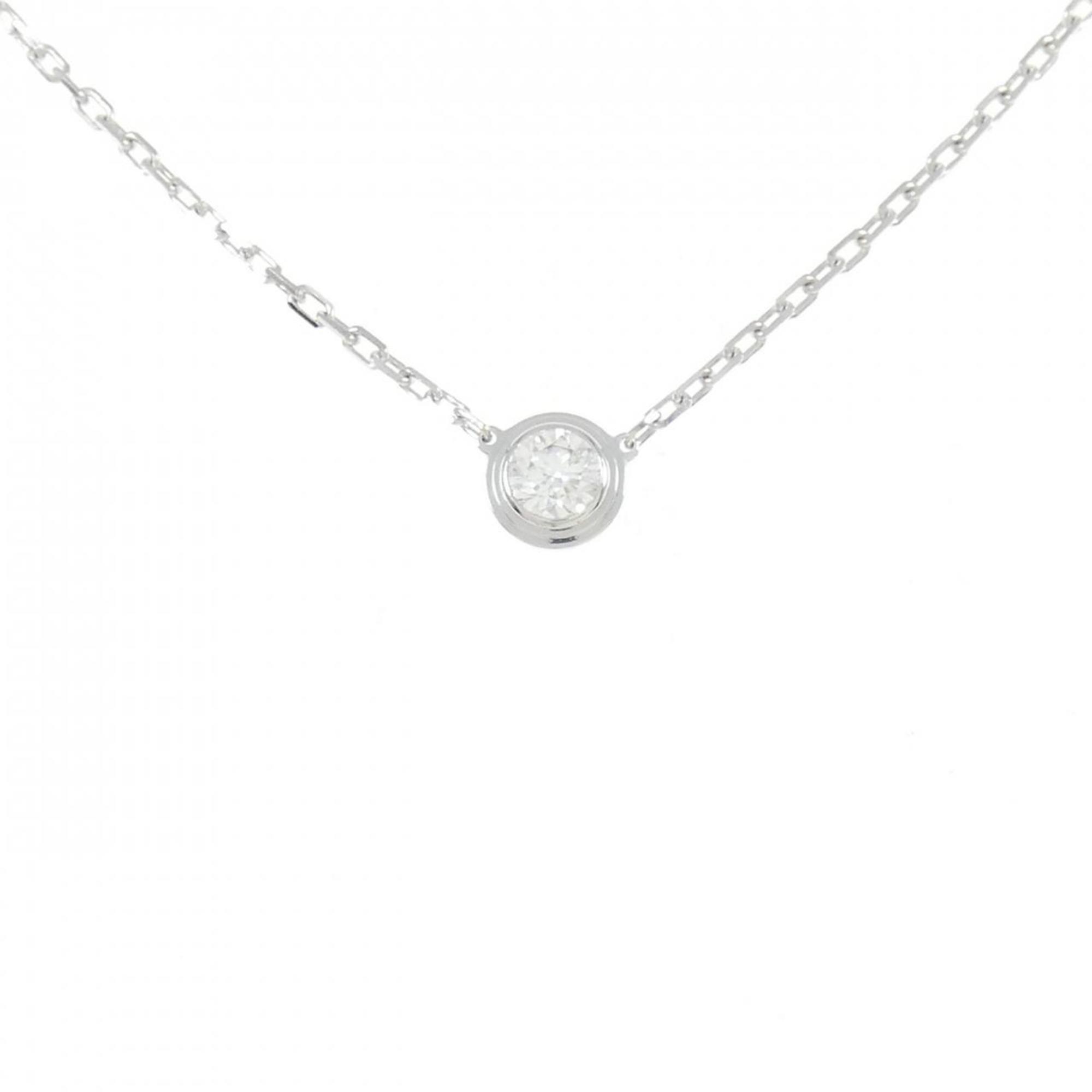 Pendant Necklace 18K White Gold Large with Diamond