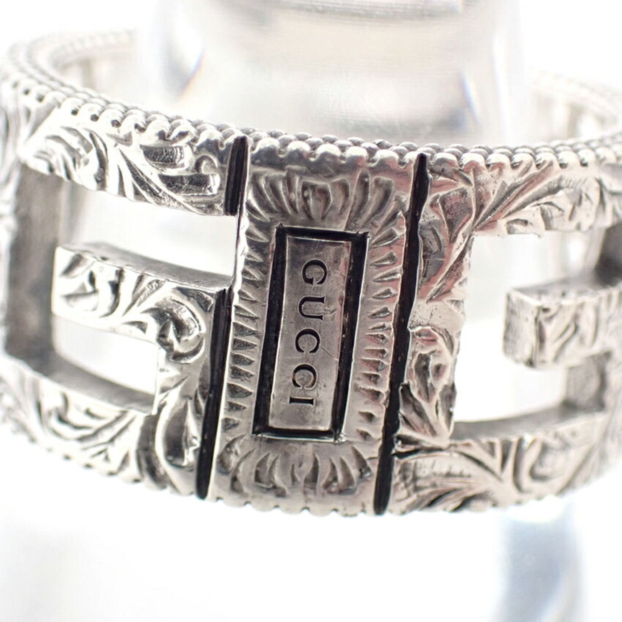Arabesque Square G Wide Ring Sterling Silver
