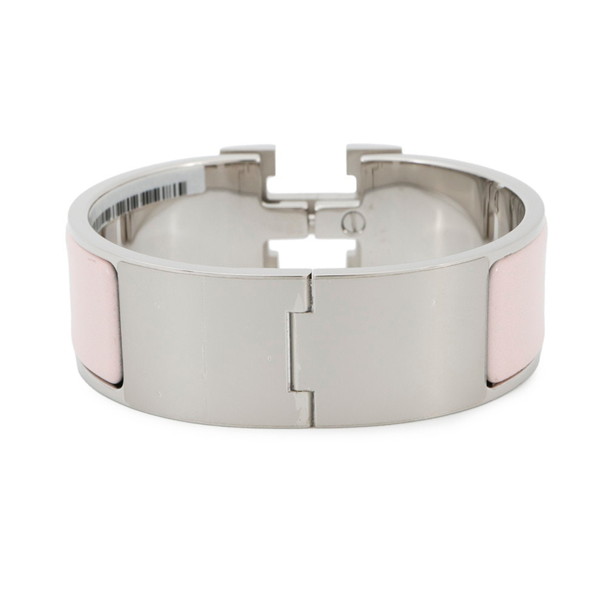 Click H Clack Bracelet Alloy and Enamel and Metal Rose Pink and Silver