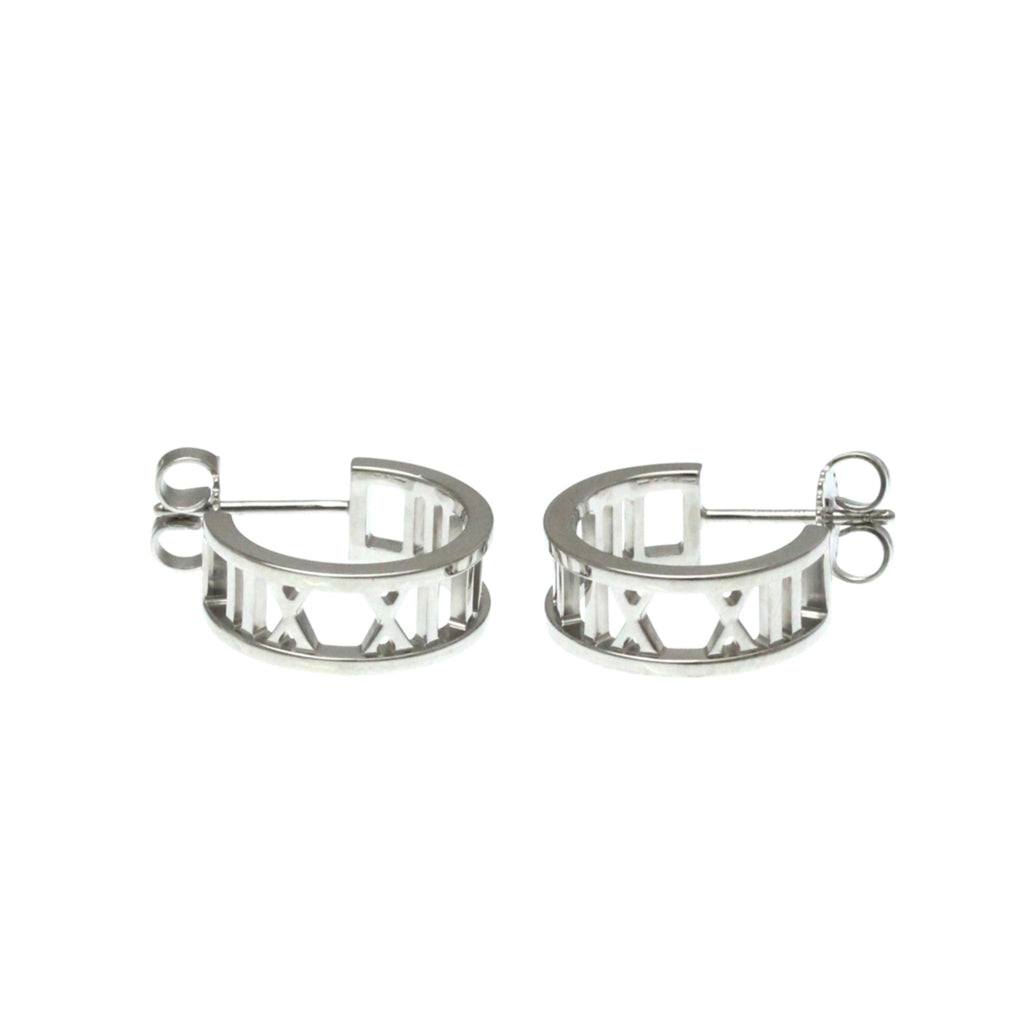 Atlas Earrings Sterling Silver with 18K White Gold 18K White Gold