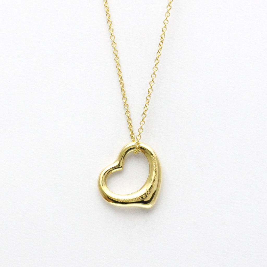 Open Heart Pendant Necklace 18K Yellow Gold 15.5mm