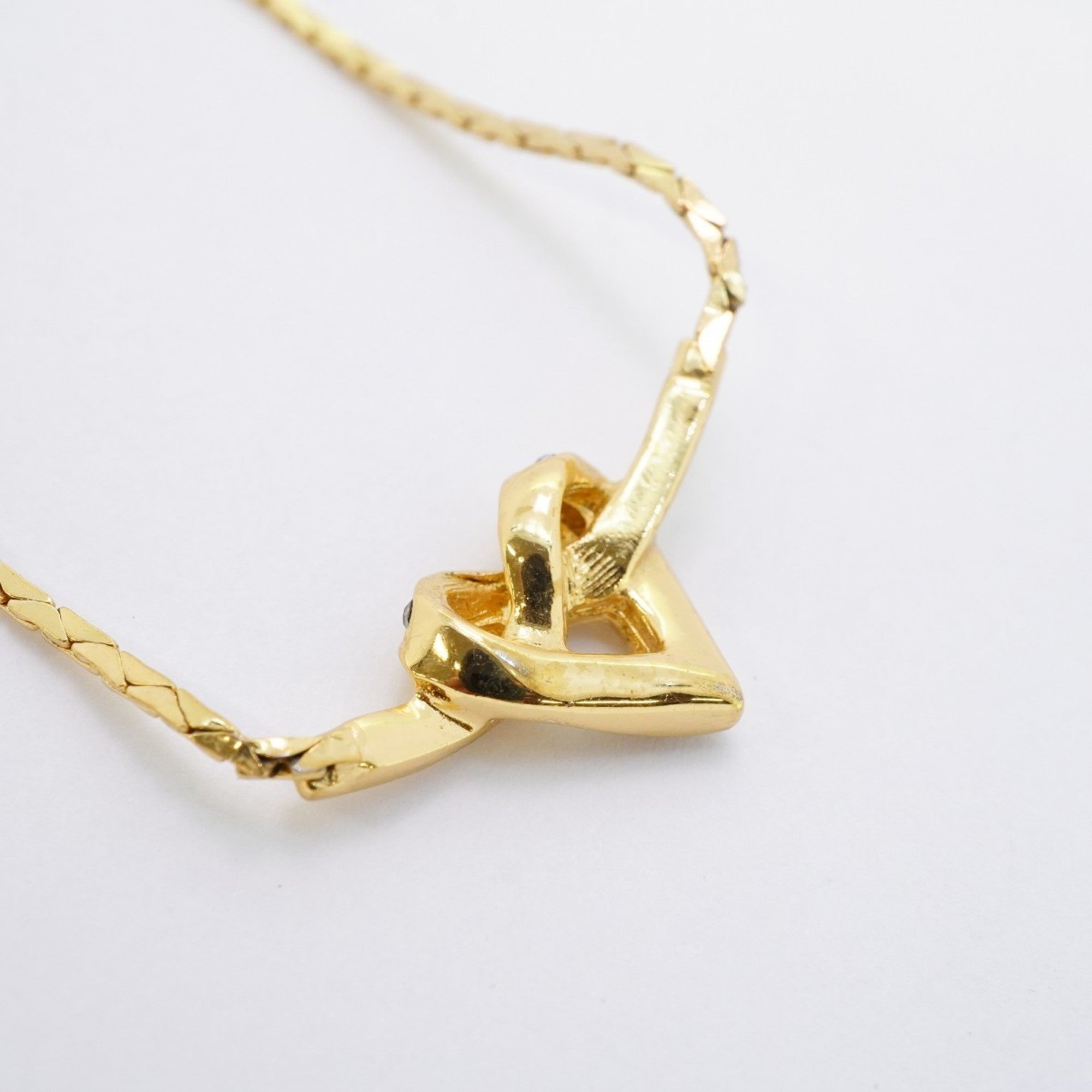 Pendant Necklace Gold with Rhinestone