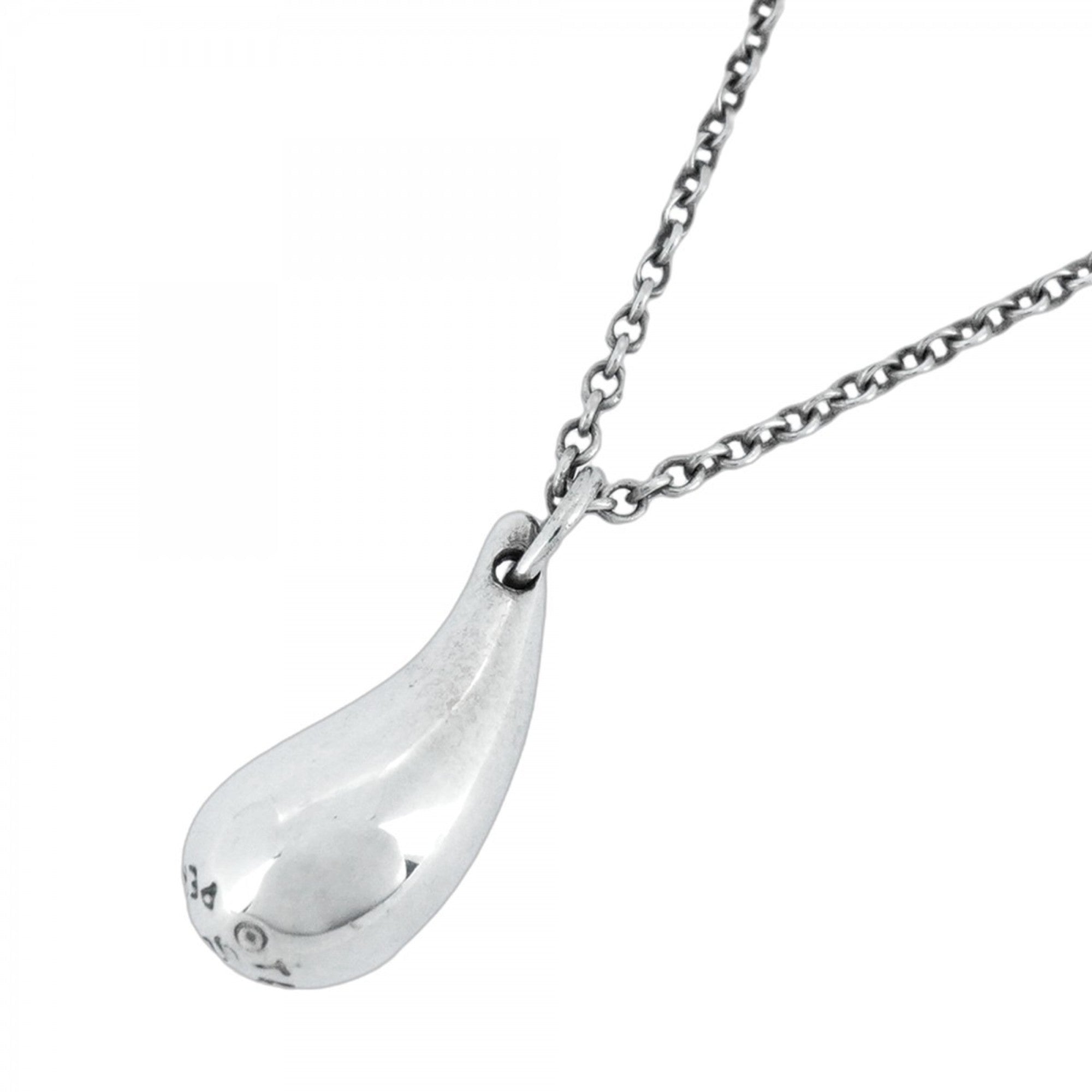 Teardrop Pendant Necklace Sterling Silver