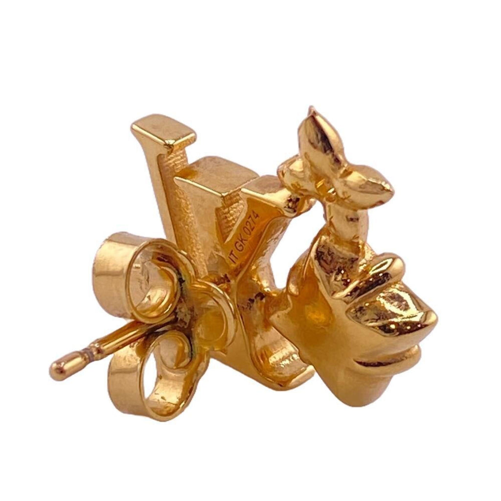 Earrings Gold and Rhinestone