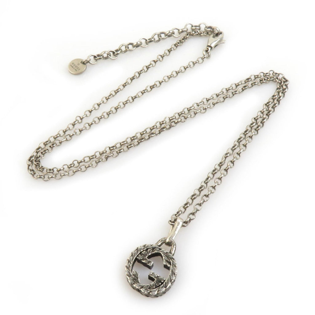 Interlocking G Pendant Necklace Sterling Silver