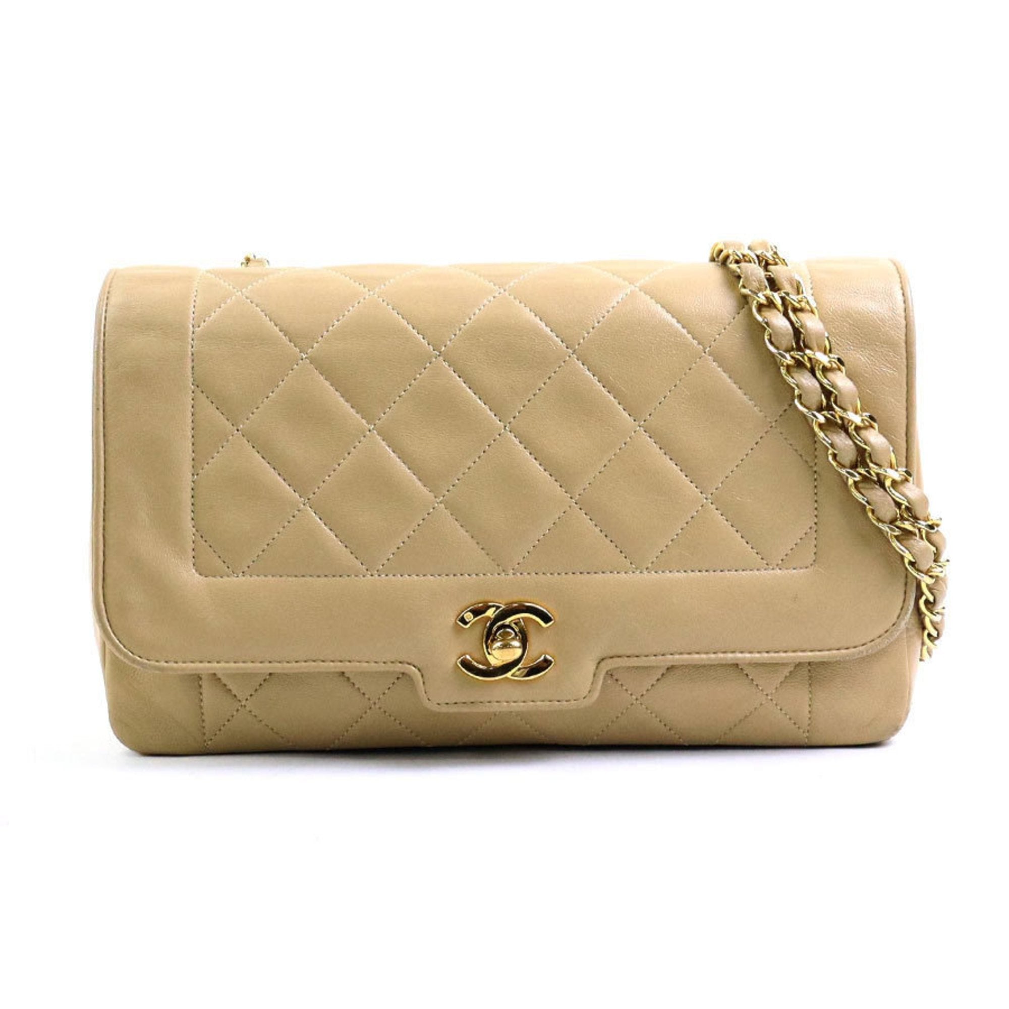 Vintage CC Chain Flap Bag Quilted Lambskin Small