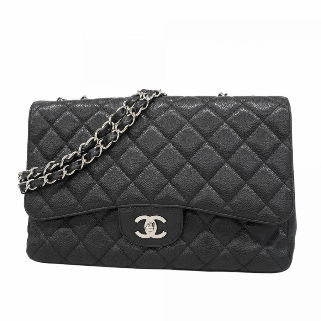 Classic Single Flap Bag Quilted Caviar Jumbo