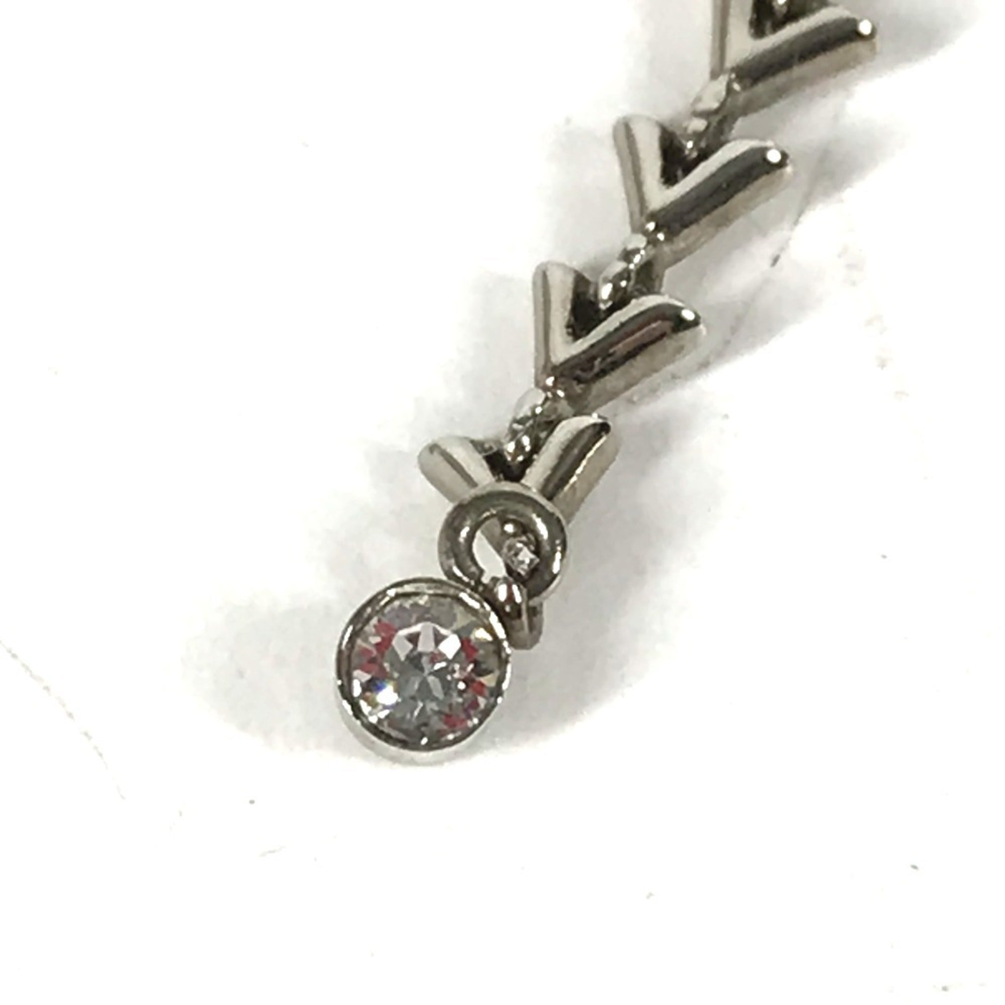 Earrings Rhinestone Silver-Tone Metal