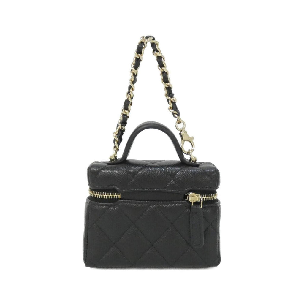 Charm Black Leather Handbag Charm
