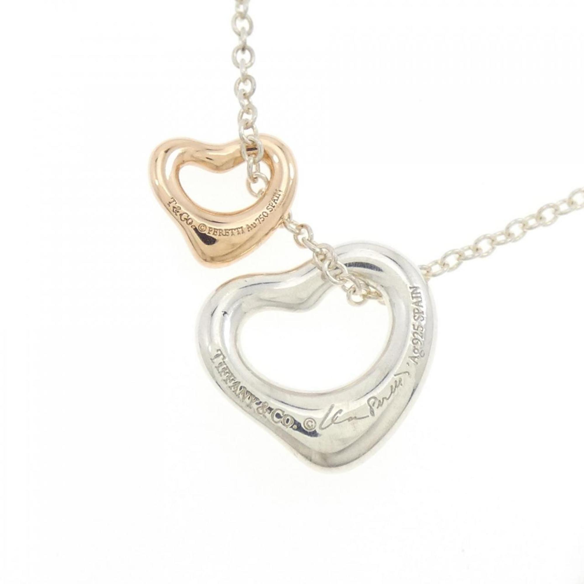 Open Heart Pendant Necklace Sterling Silver 10.4mm