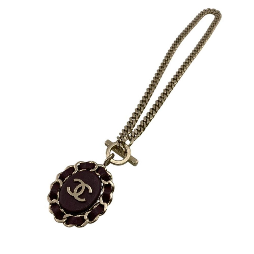 CC Logo Chain Oval Necklace Metal