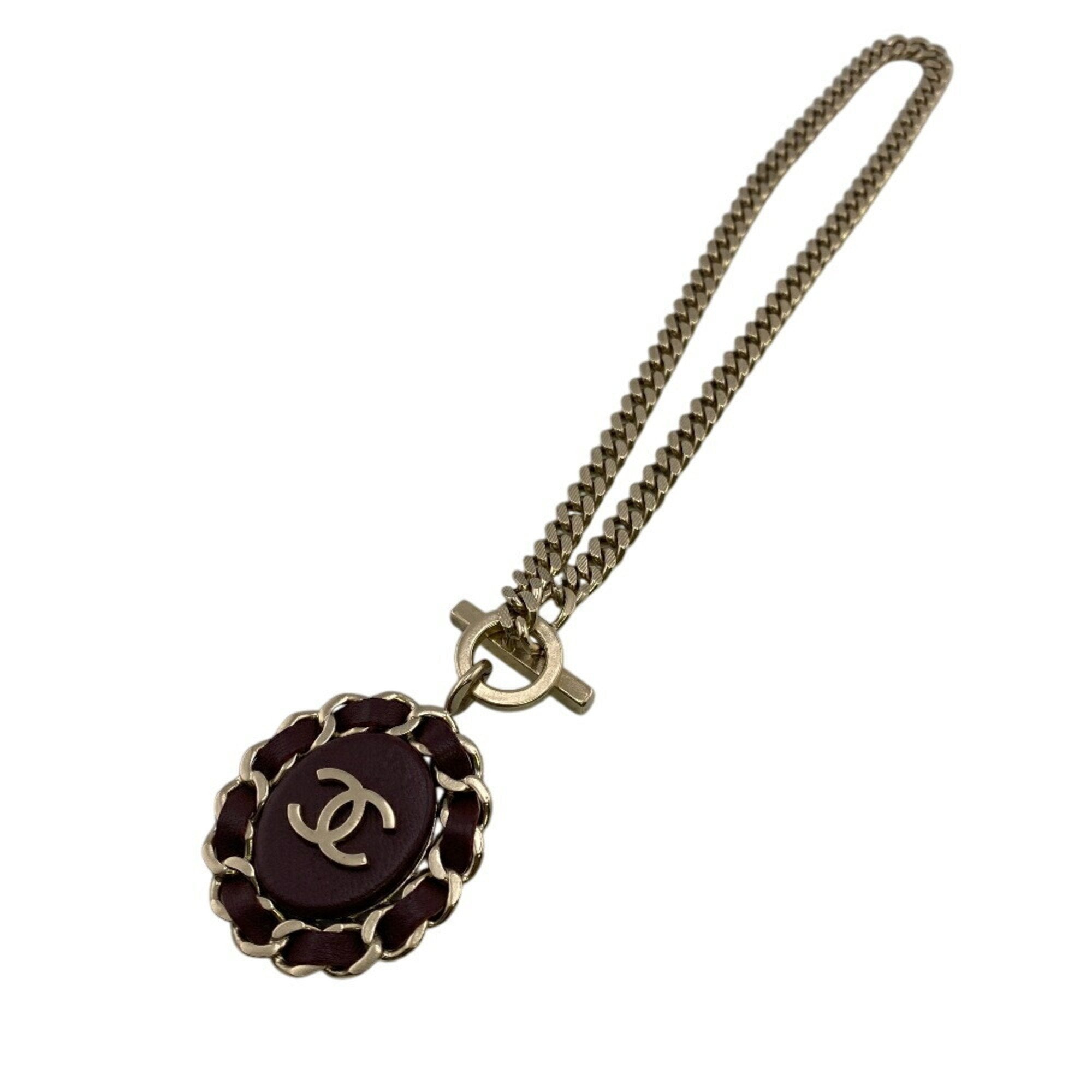 CC Logo Chain Oval Necklace Metal
